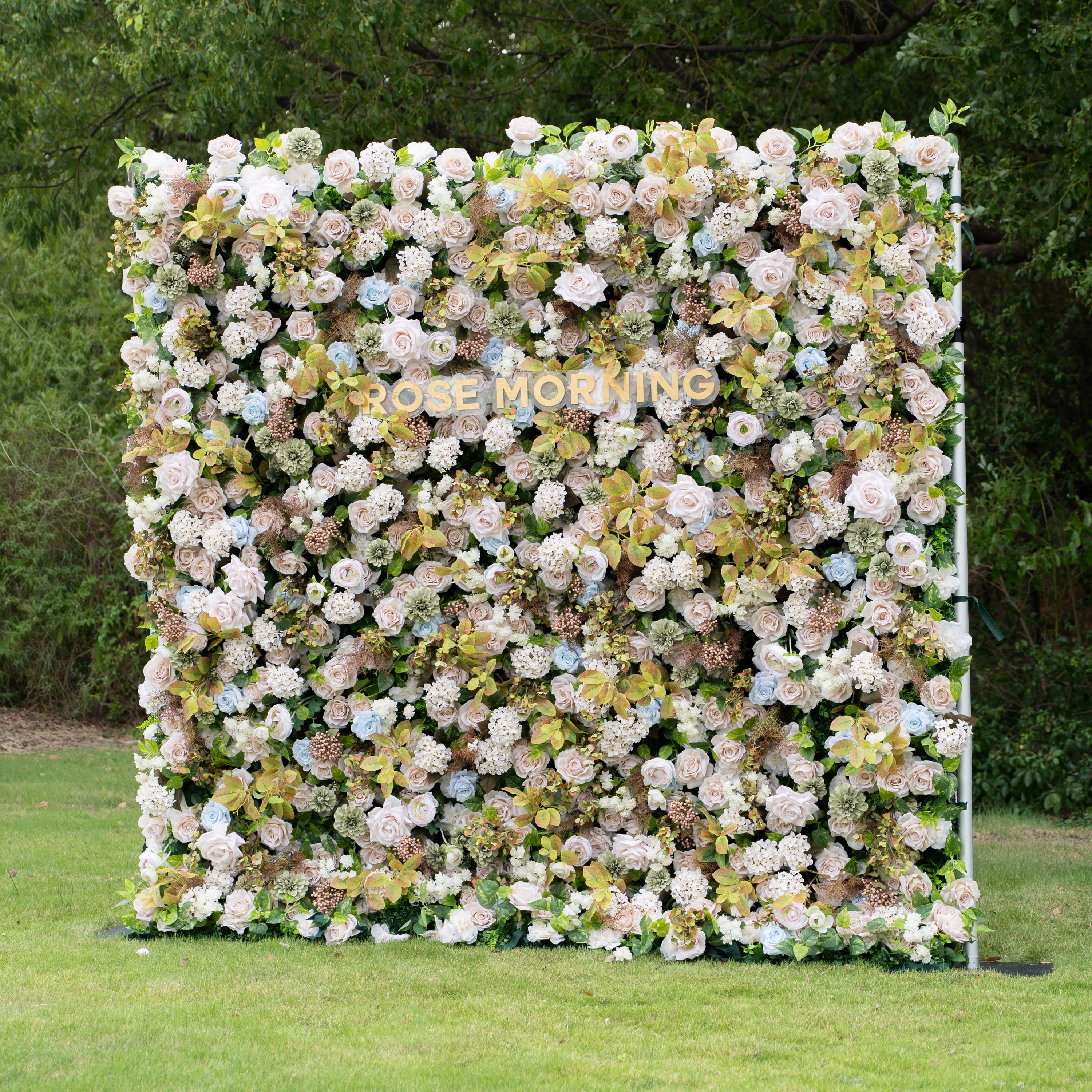 July - Fall Harvest 5D Fabric Roll Up Flower Wall for Wedding Party Seasonal Backdrop