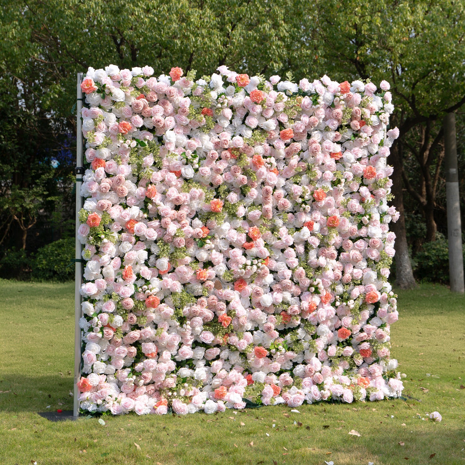 Kaisley:5D Fabric Artificial rolling up curtain flower wall