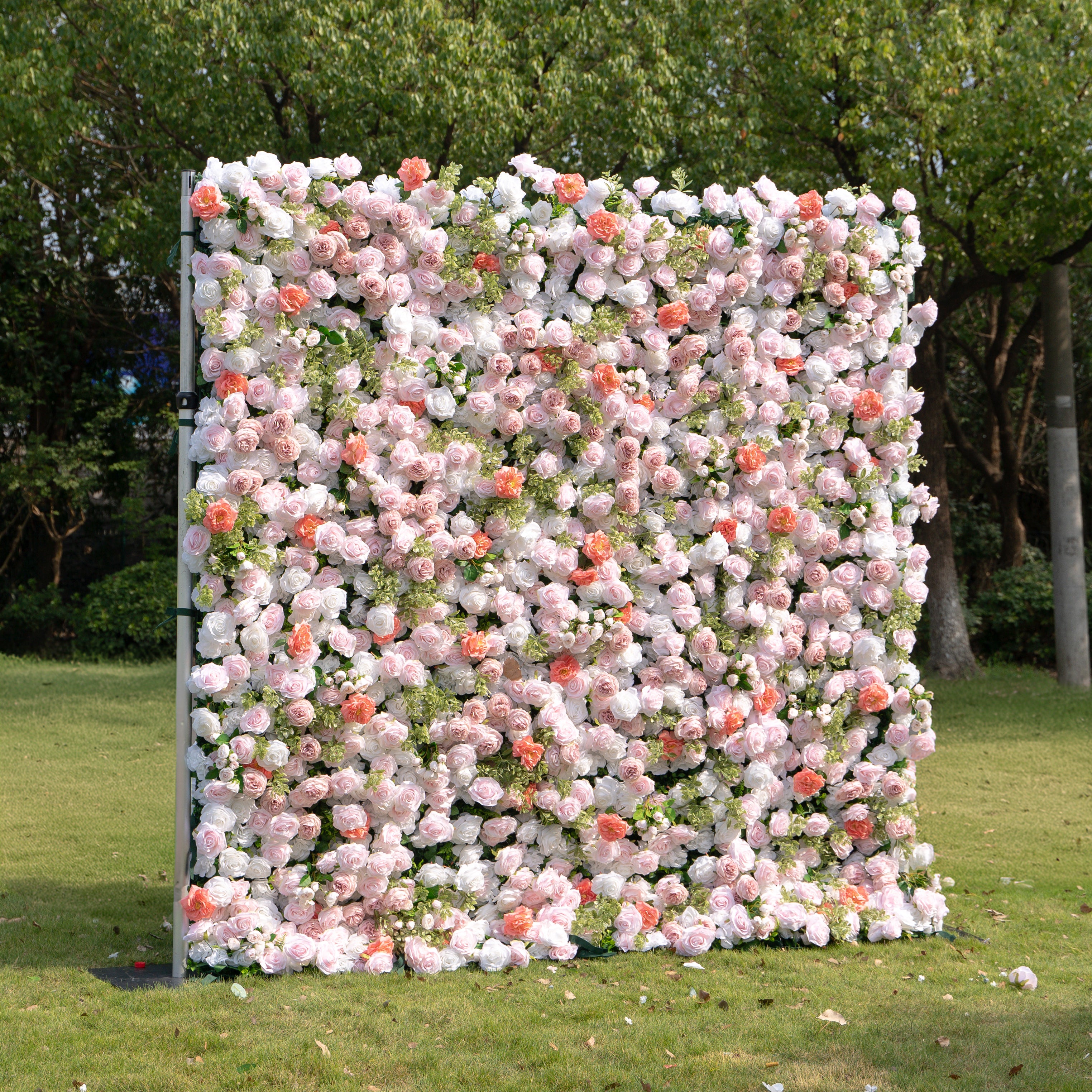 Kaisley:5D Fabric Artificial rolling up curtain flower wall