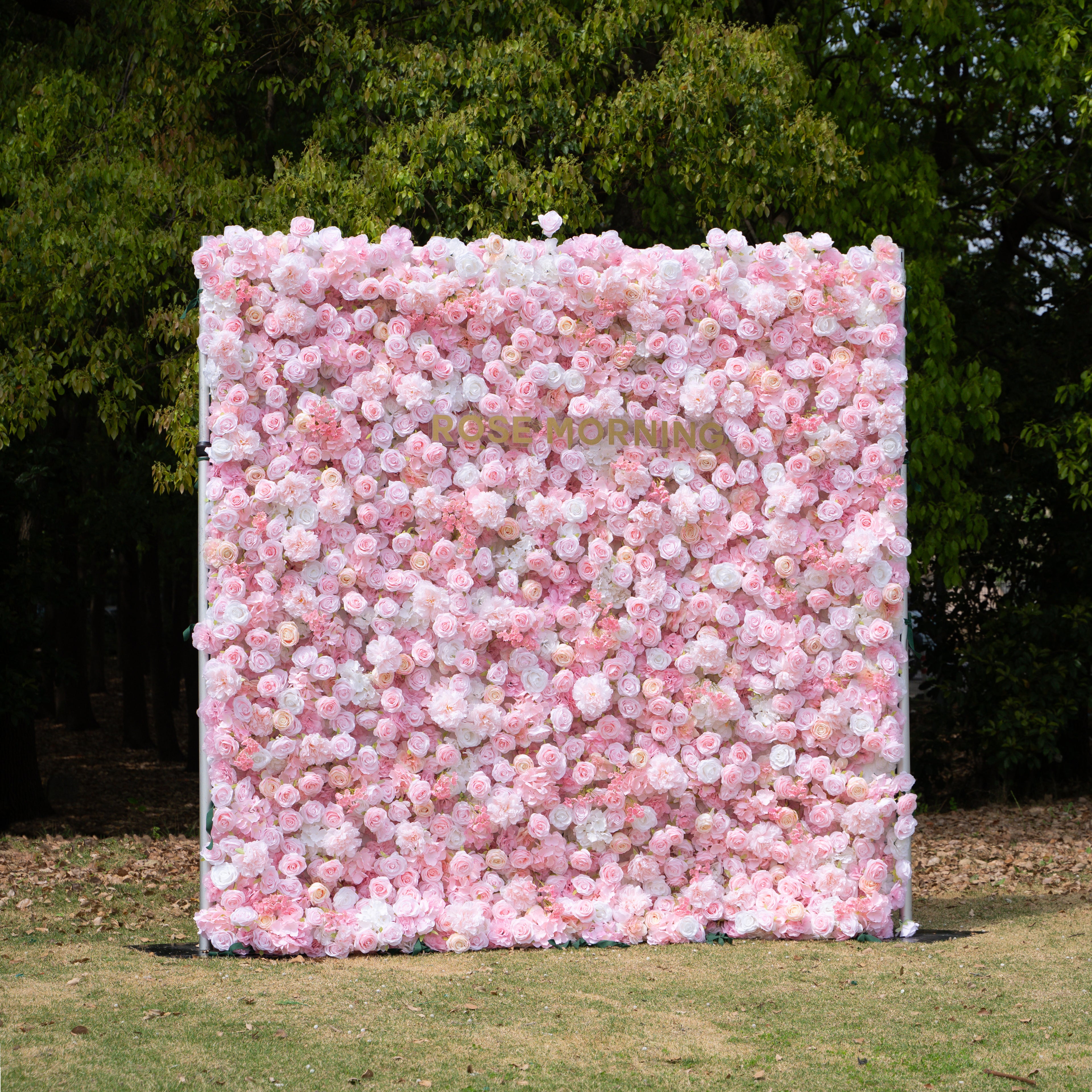 Kissing:5D Fabric Artificial rolling up curtain flower wall