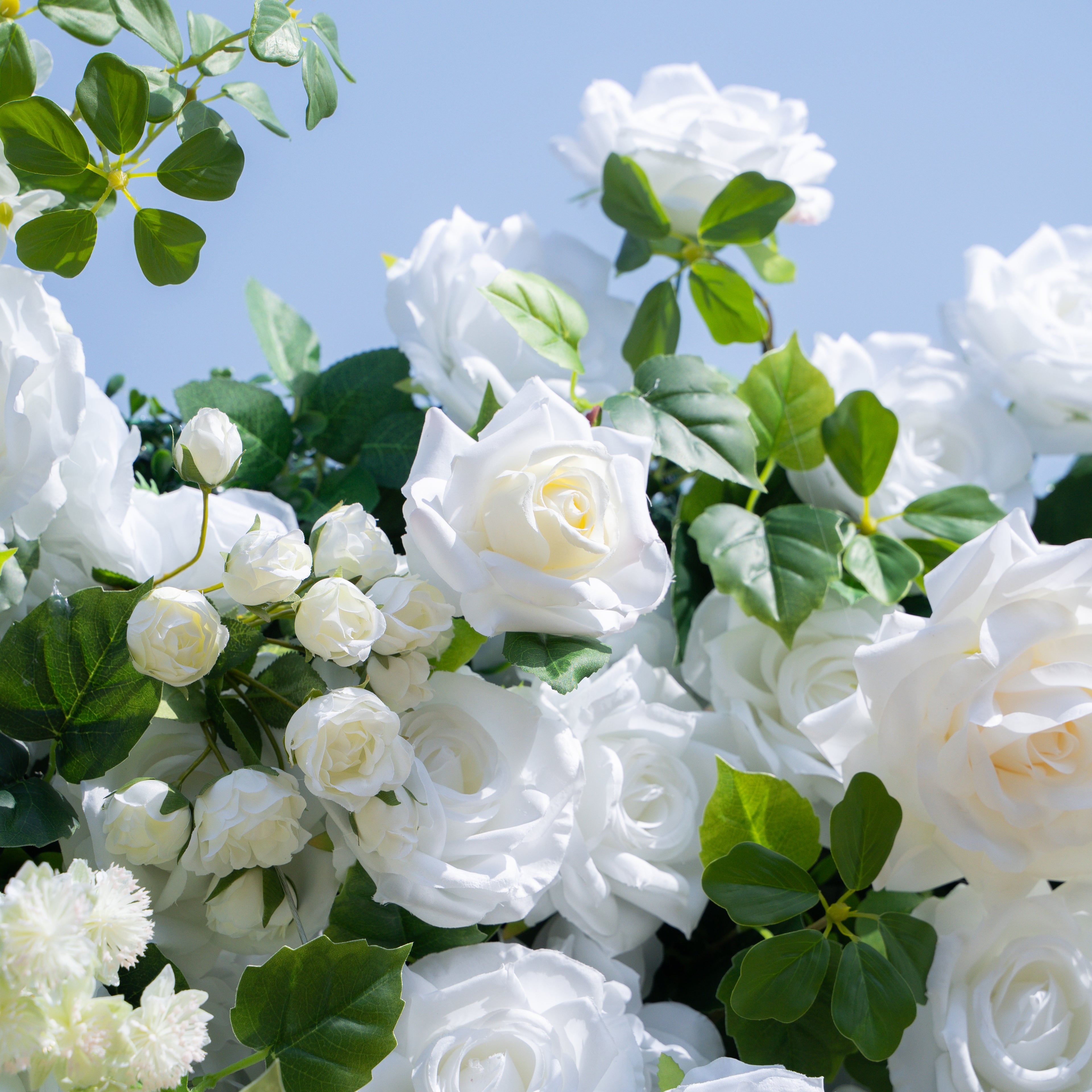 Lala:3D Fabric Artificial rolling up curtain flower wall