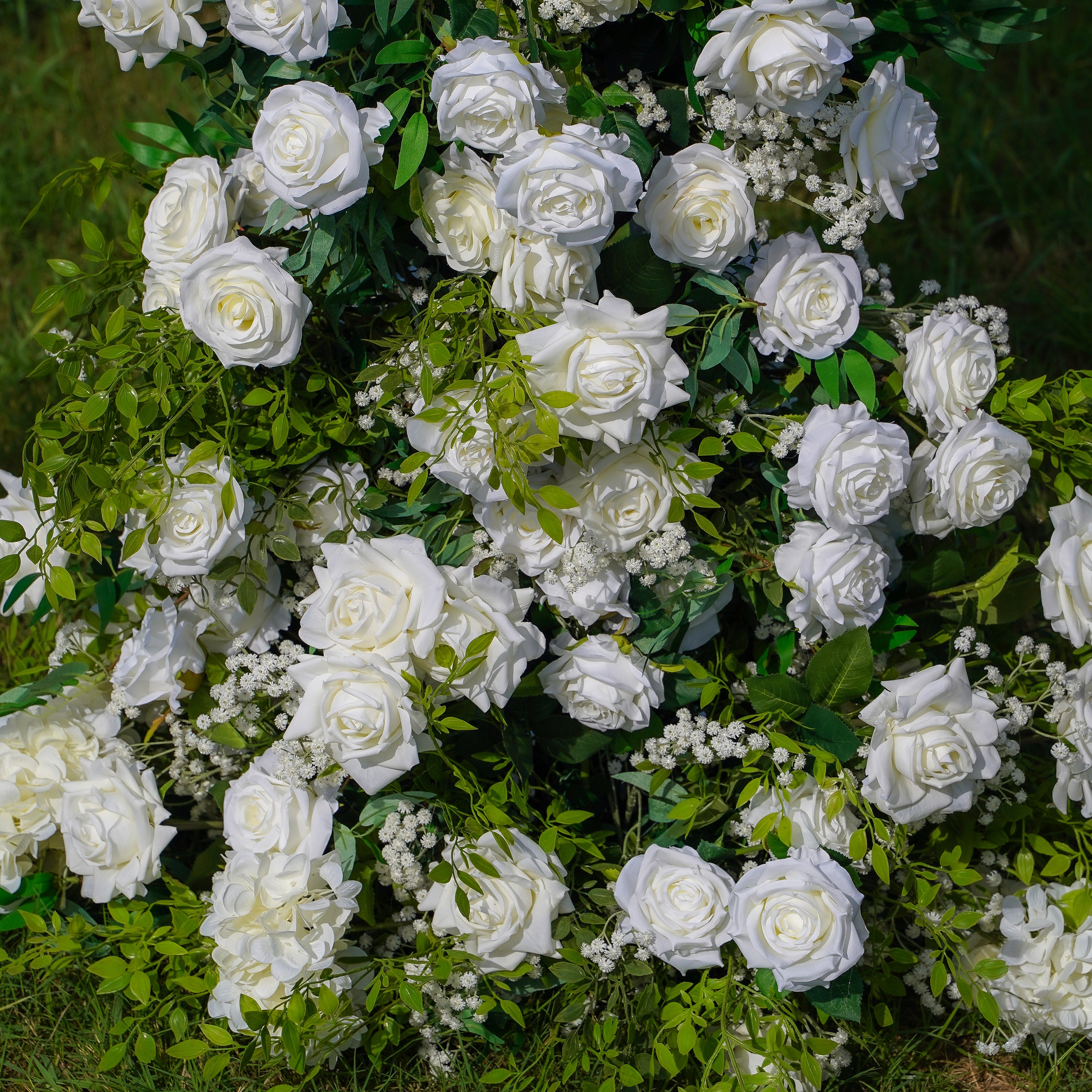 Layla:2023 New Wedding Party Background Floral Arch Decoration include Framet- R022 Rose Morning