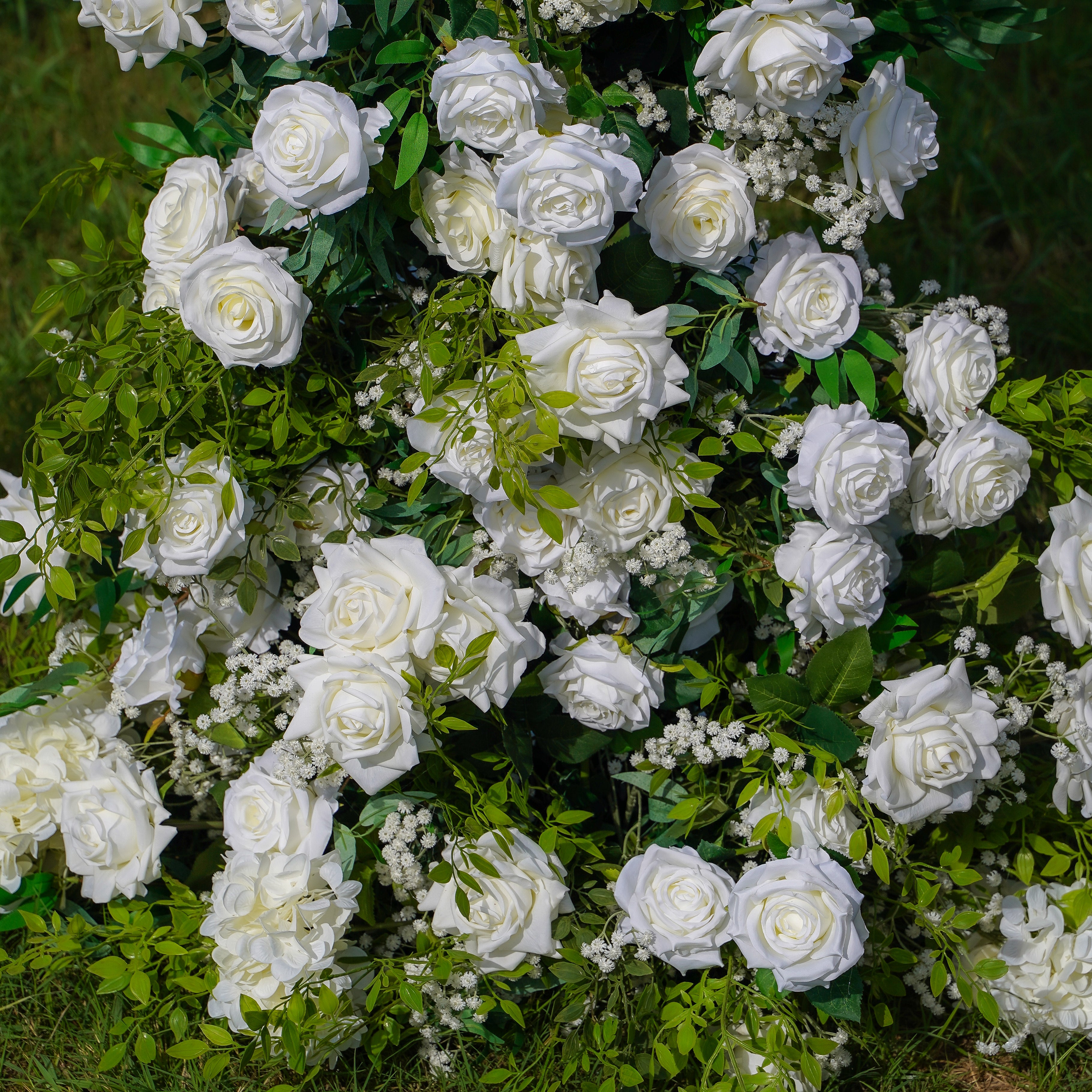 Layla:2023 New Wedding Party Background Floral Arch Decoration include Framet- R022 Rose Morning