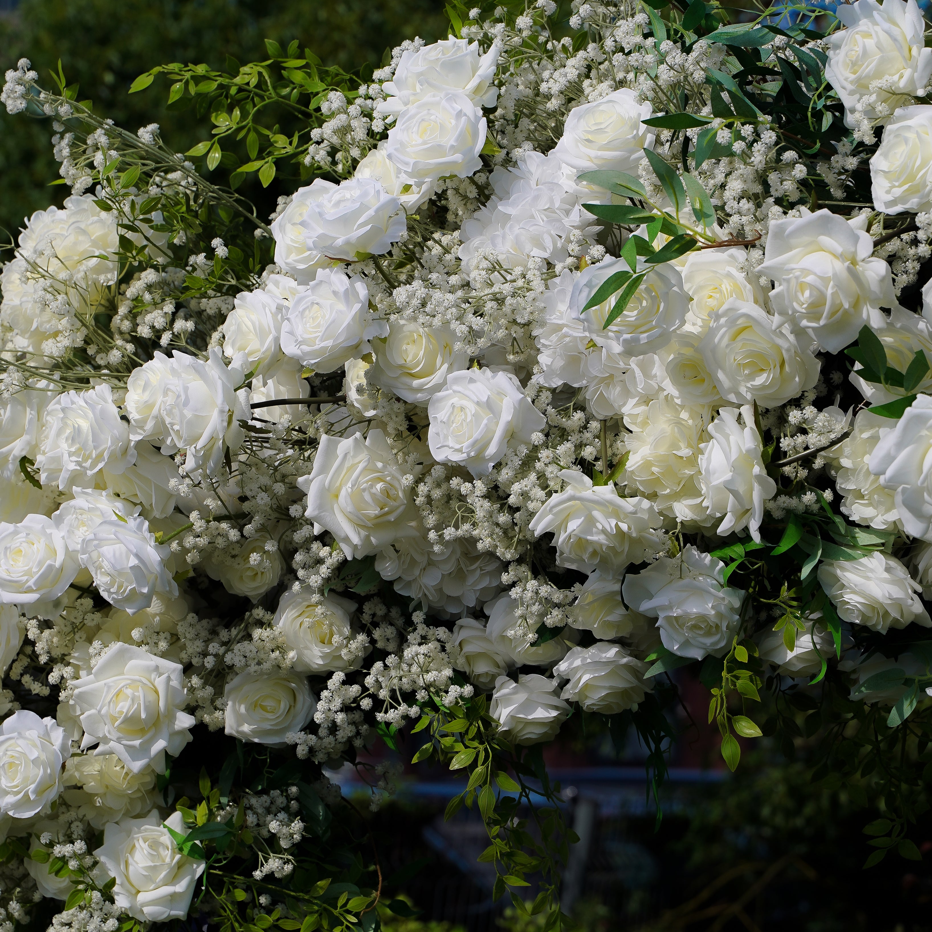 Layla:2023 New Wedding Party Background Floral Arch Decoration include Framet- R022 Rose Morning
