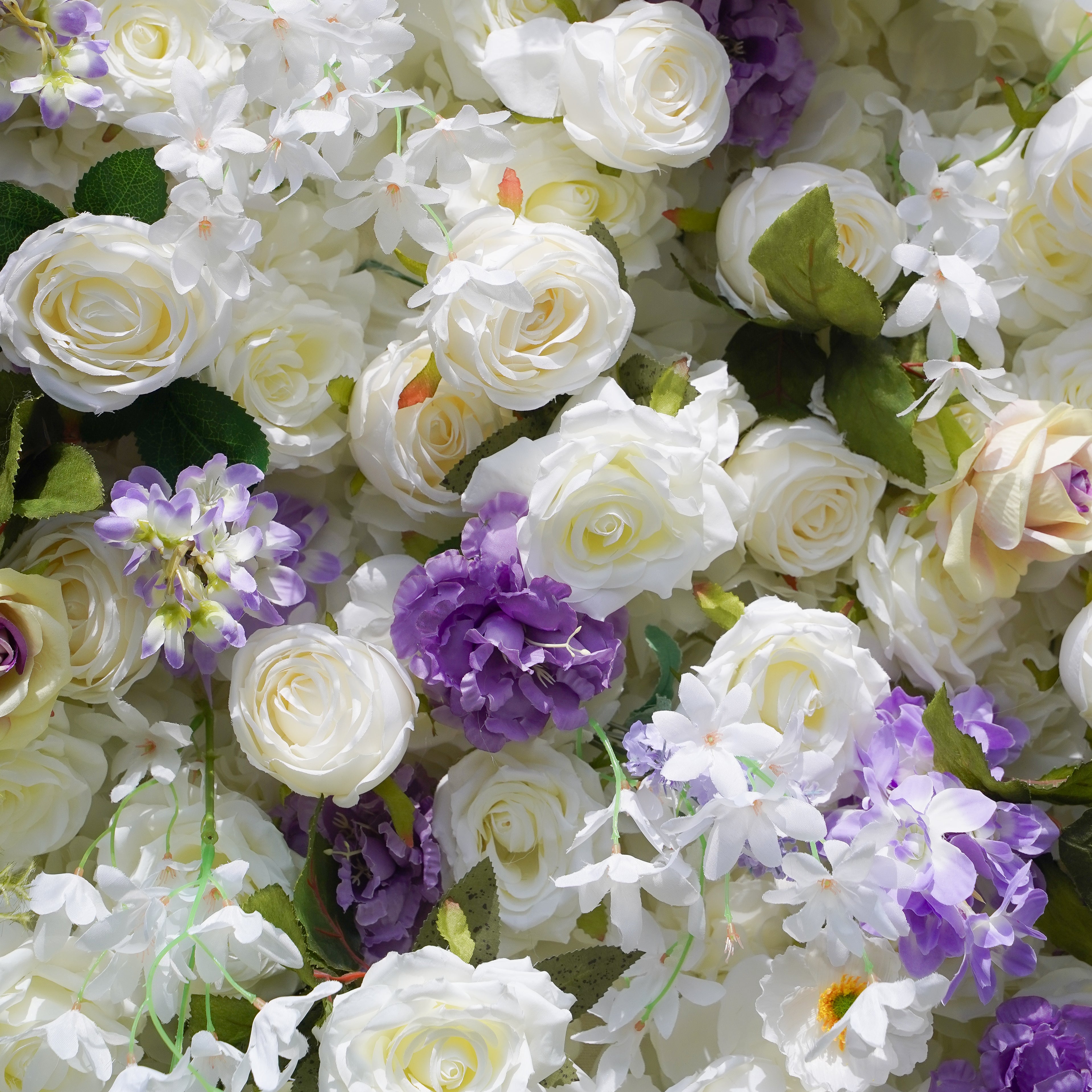 Lilianne: 5D Fabric Artificial Rolling up Flower Wall Curtain Flower Wall R962 - 8ft*8ft Rose Morning