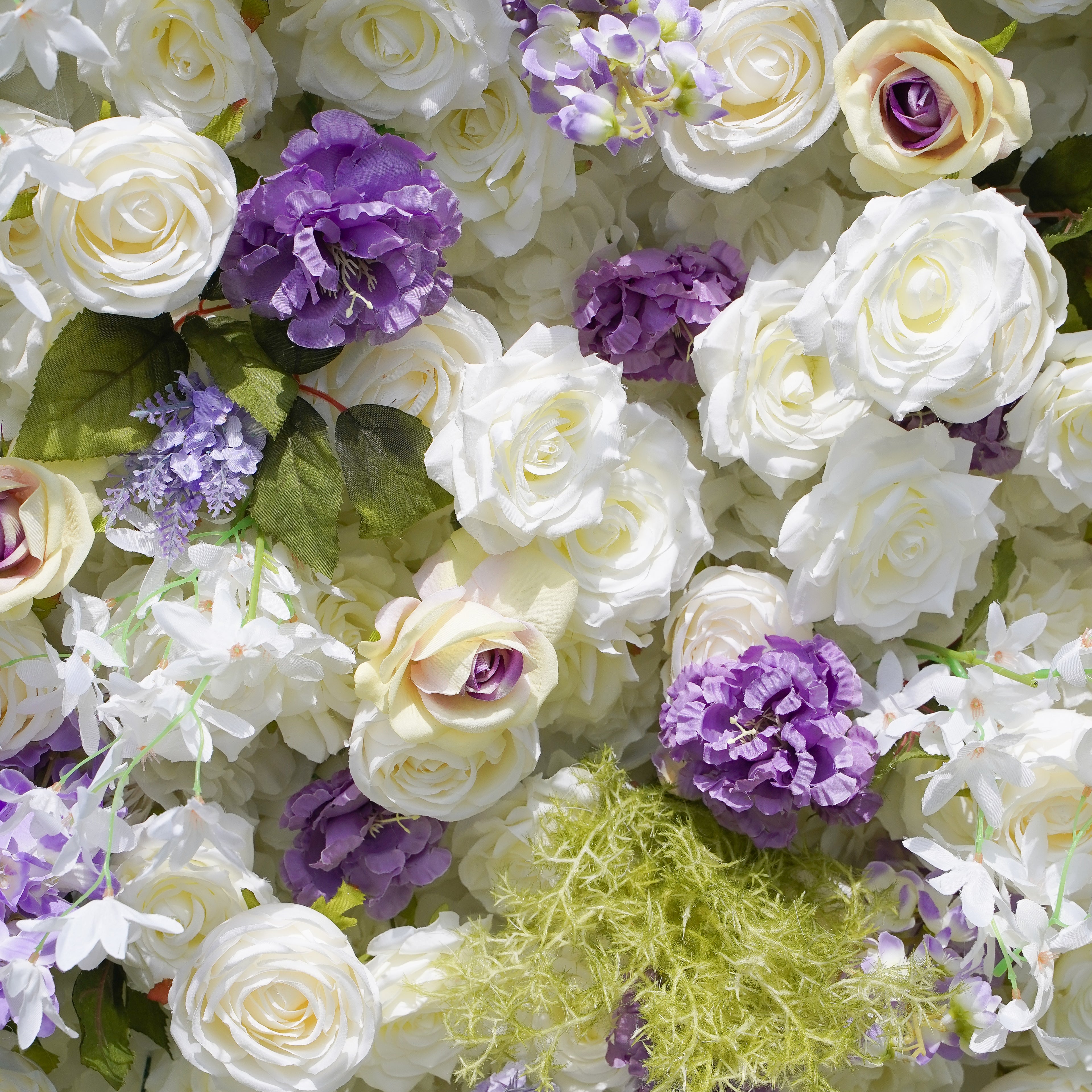 Lilianne: 5D Fabric Artificial Rolling up Flower Wall Curtain Flower Wall R962 - 8ft*8ft Rose Morning