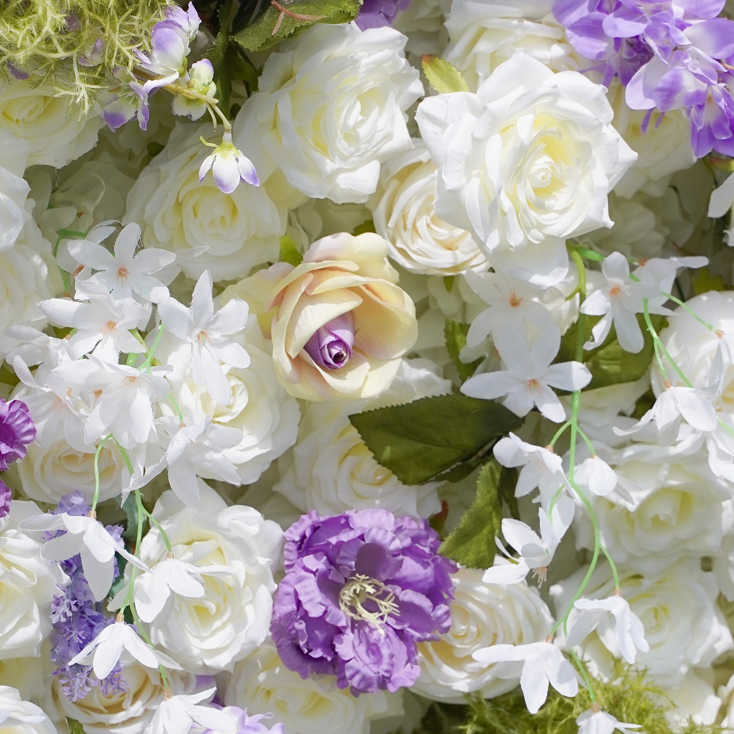Lilianne: 5D Fabric Artificial Rolling up Flower Wall  Curtain Flower Wall R962 - 8ft*8ft Rose Morning