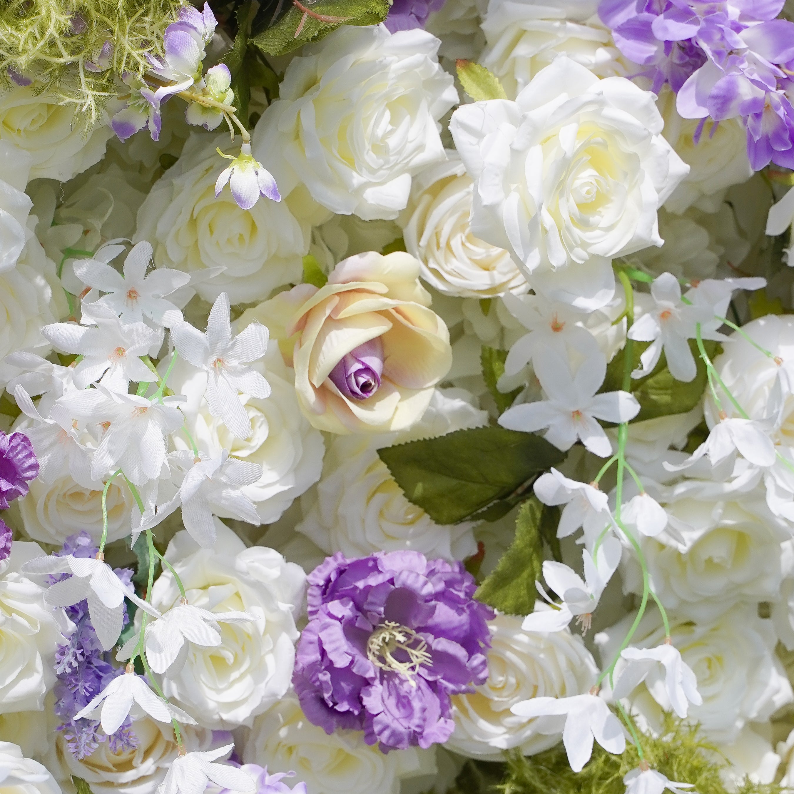 Lilianne: 5D Fabric Artificial Rolling up Flower Wall Curtain Flower Wall R962 - 8ft*8ft Rose Morning