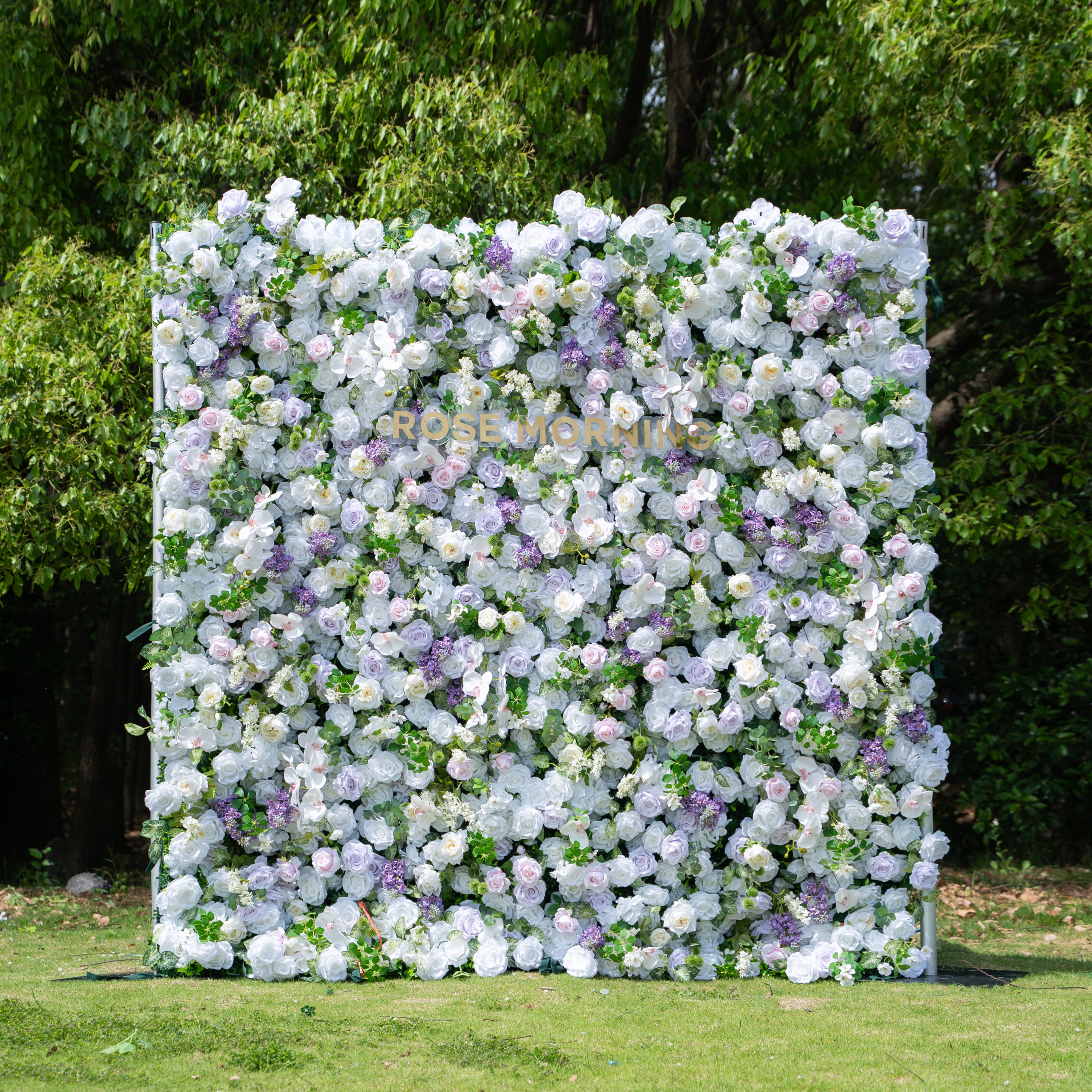 Lori:5D Fabric Artificial zip up curtain flower wall 8ft*8ft(In US Stock)