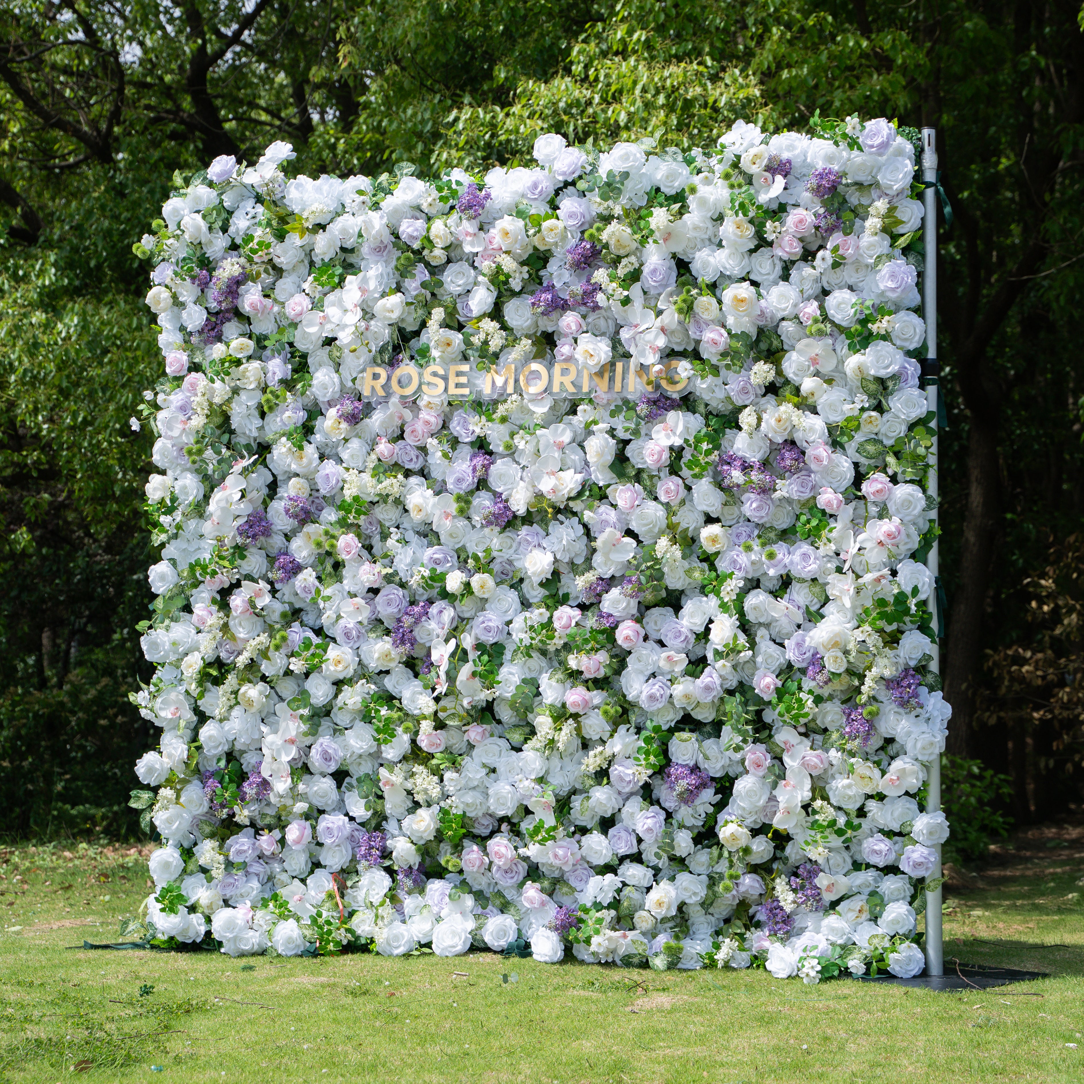 Lori:5D Fabric Artificial zip up curtain flower wall 8ft*8ft