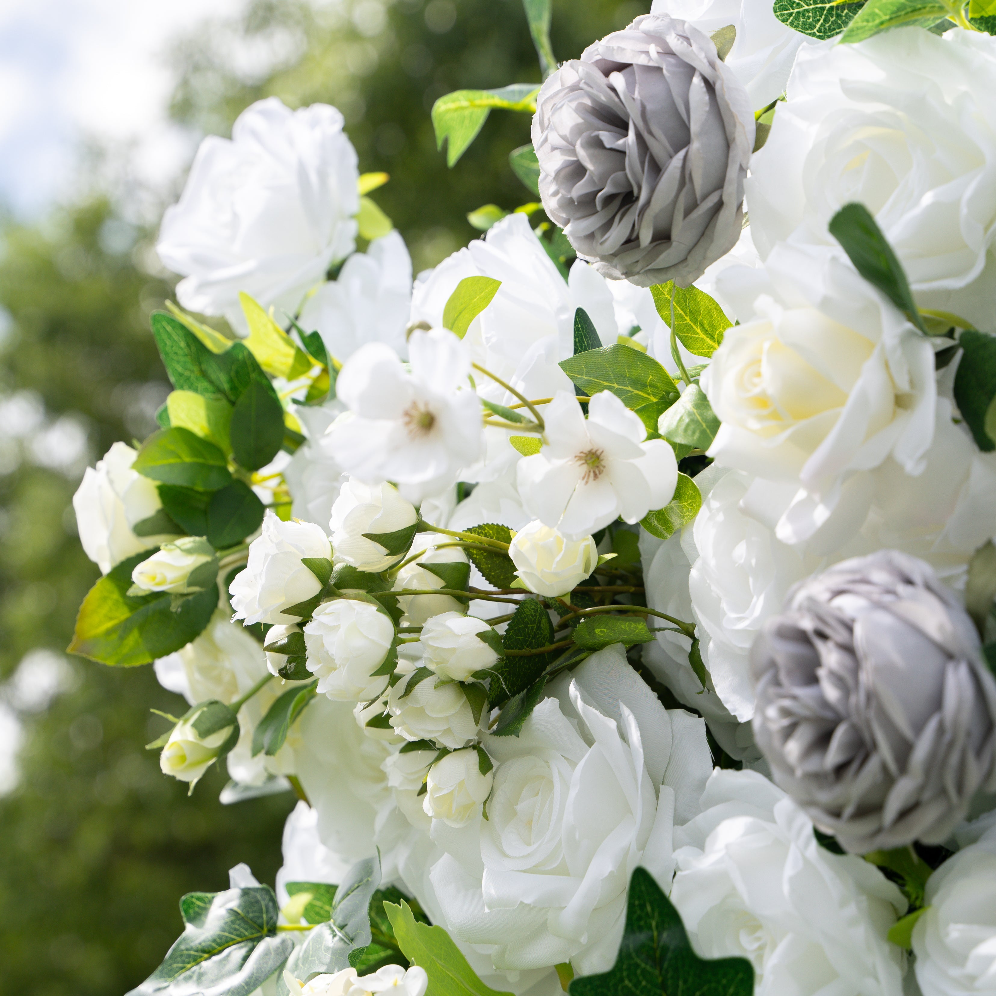 Louise:4D Fabric Artificial rolling up curtain flower wall