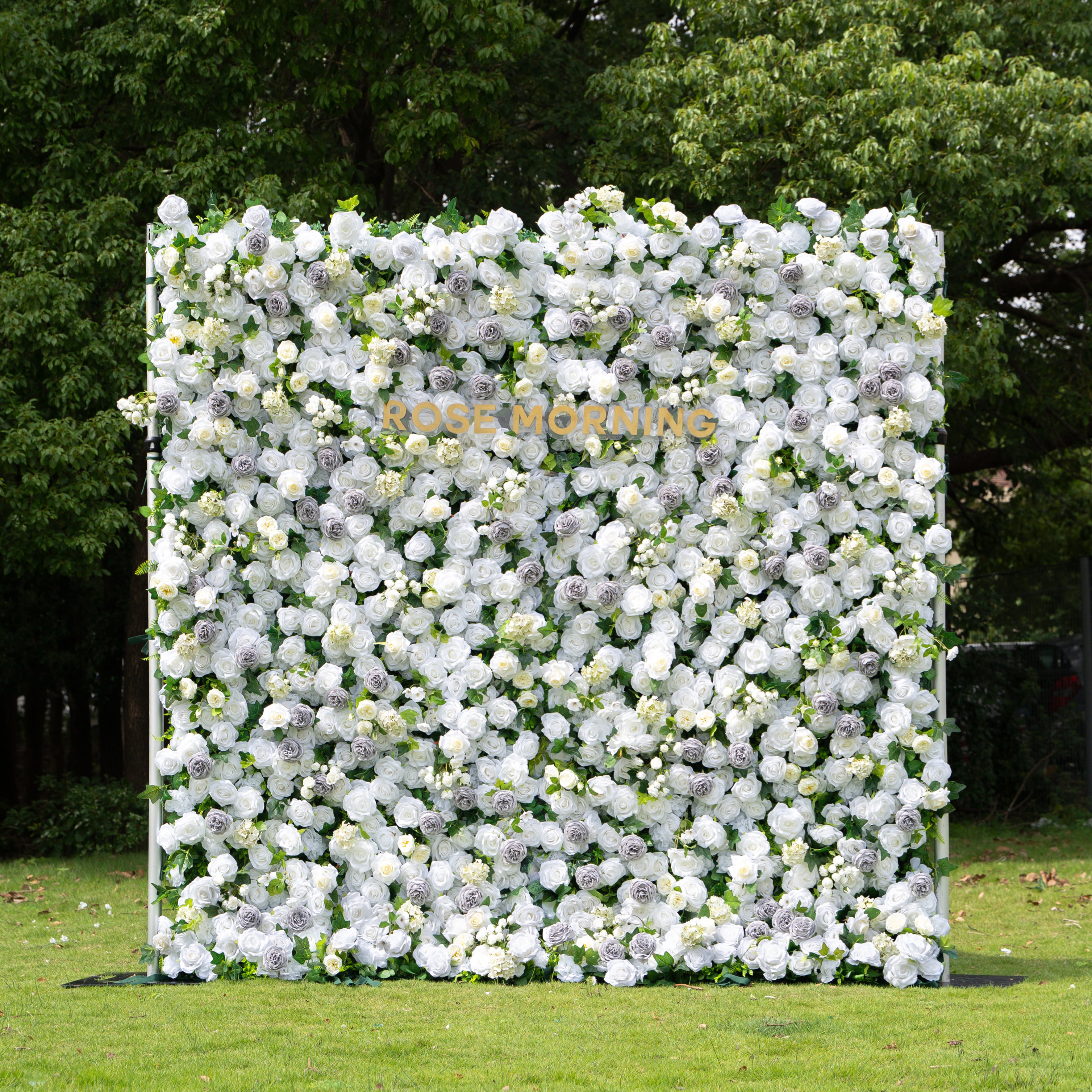 Louise:4D Fabric Artificial rolling up curtain flower wall