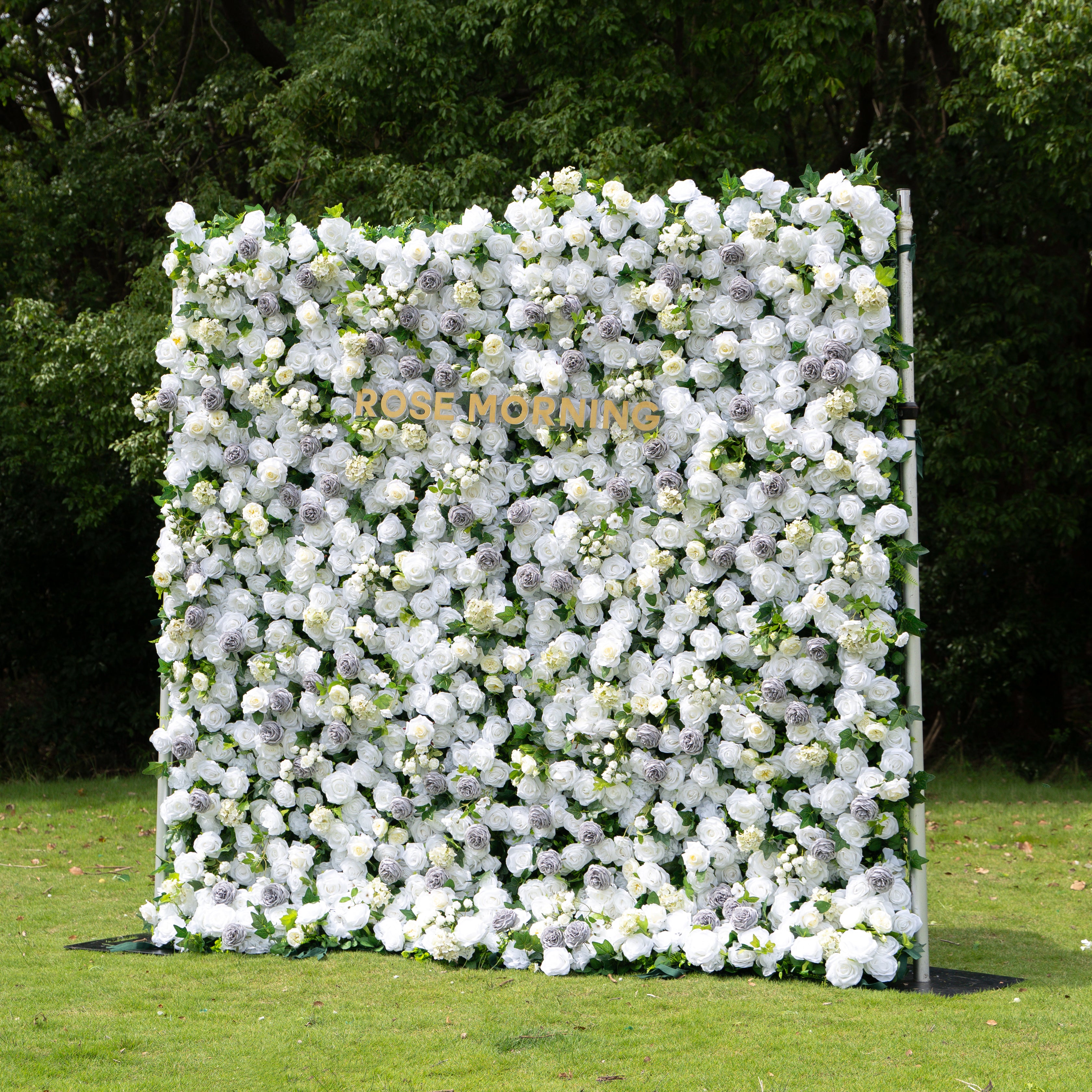 Louise:4D Fabric Artificial rolling up curtain flower wall