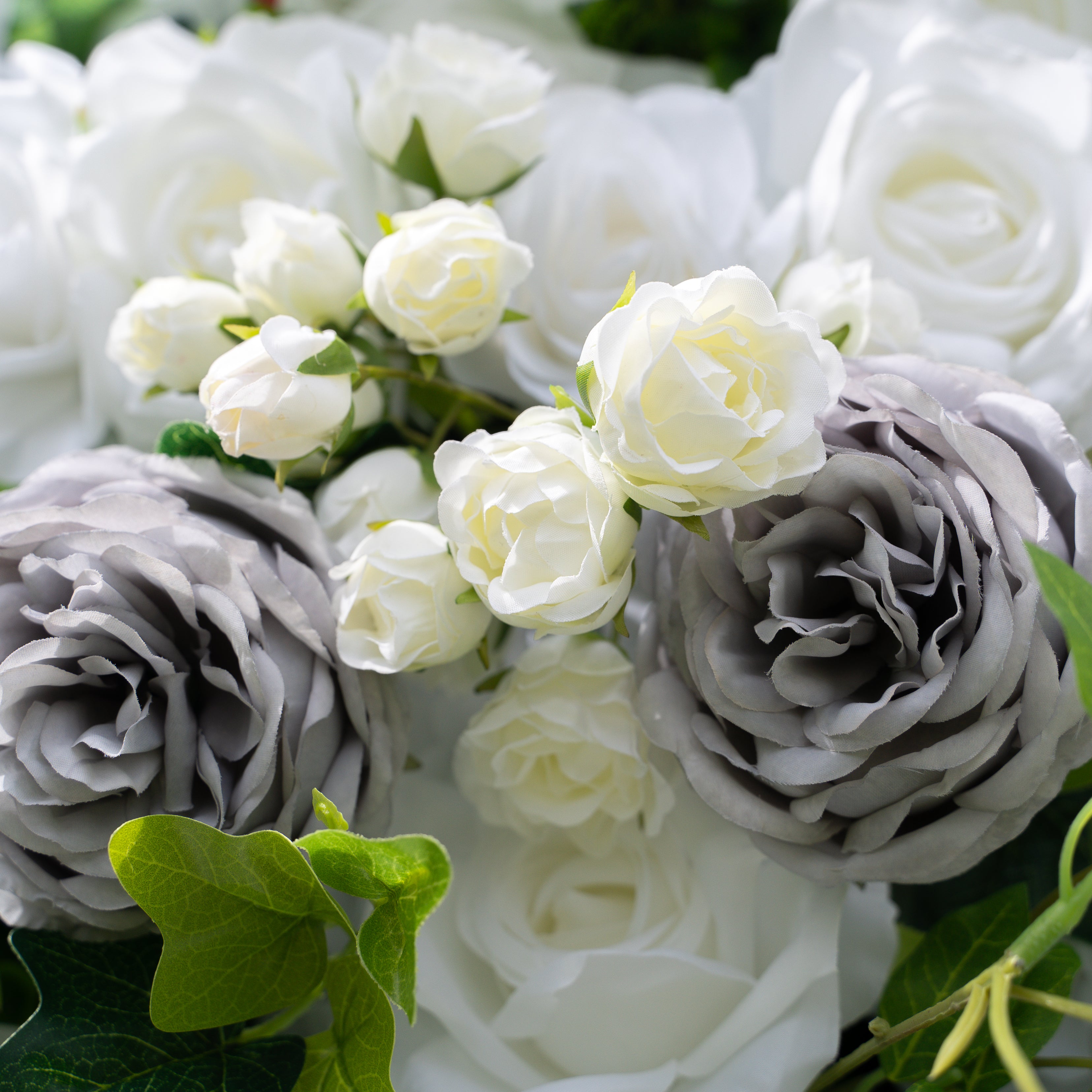 Louise:4D Fabric Artificial rolling up curtain flower wall