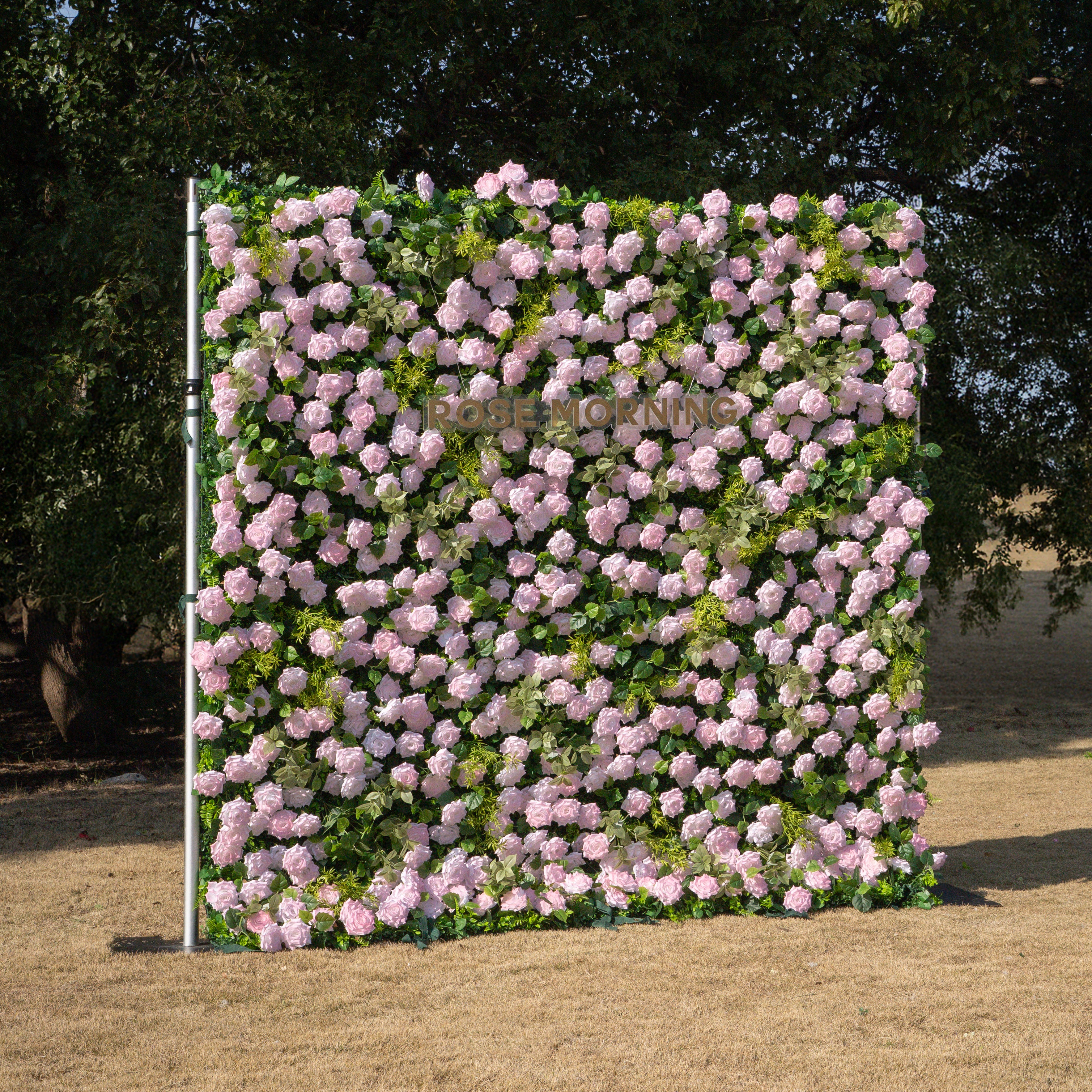Magica:Sun-Activated Color-Changing Rose Flower Wall Backdrop (8×8) — One Wall, Two Looks: White Indoors → Blush Pink in Sunlight