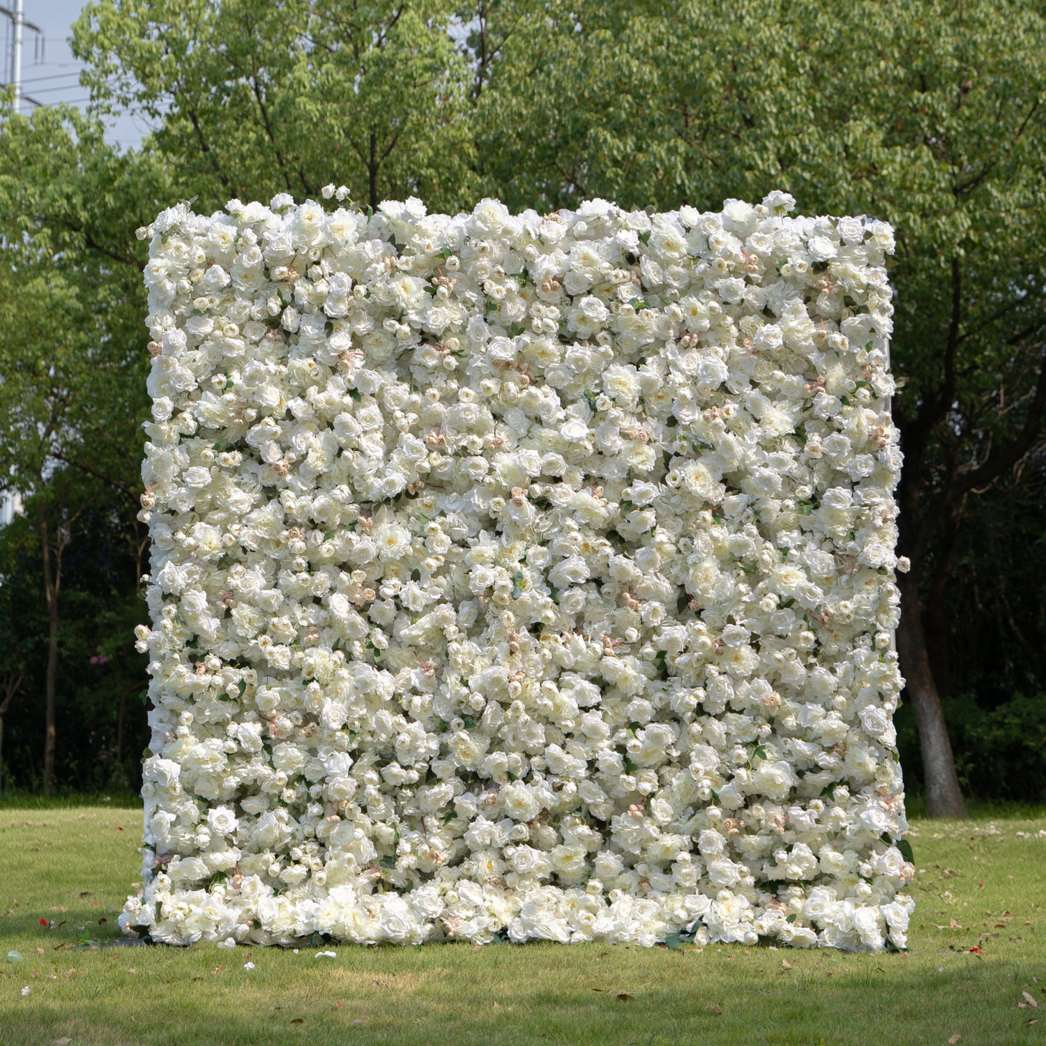 Marainne:5D Fabric Artificial rolling up curtain flower wall