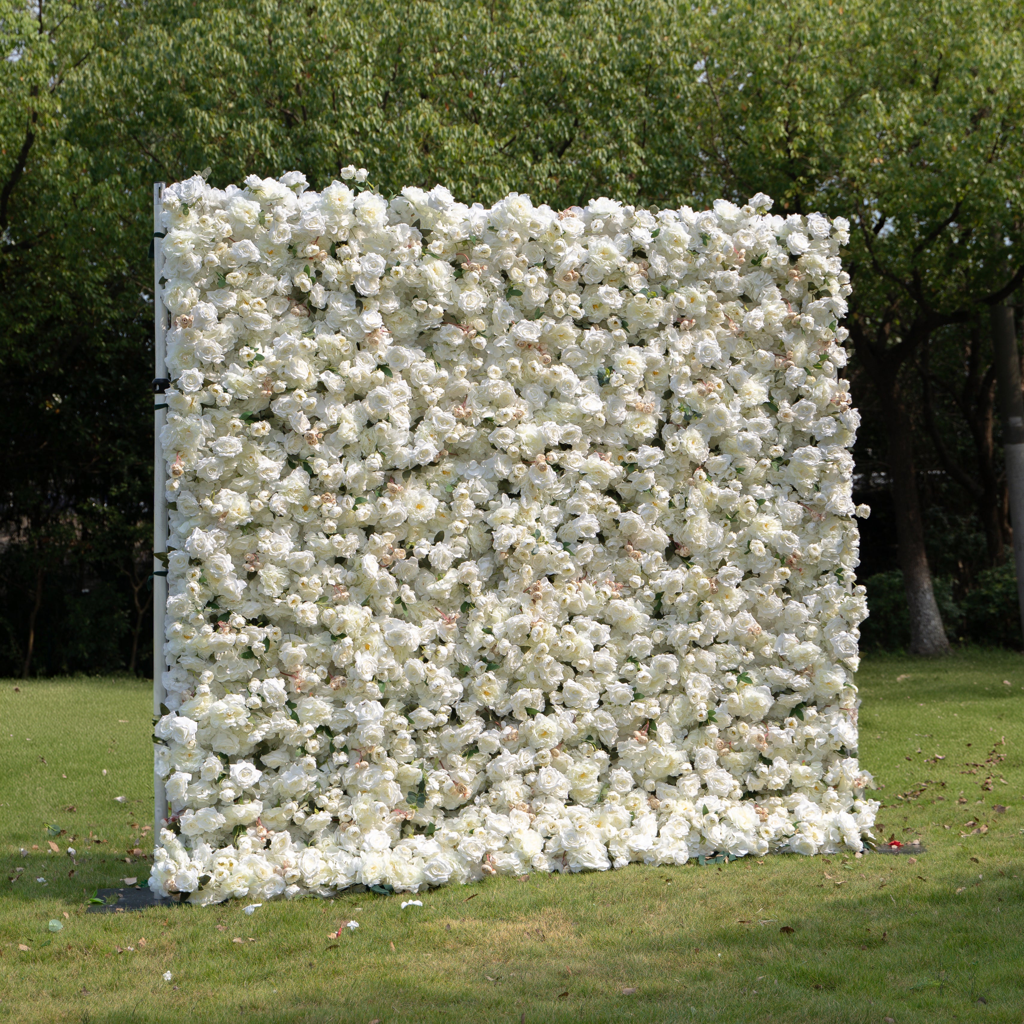 Marainne:5D Fabric Artificial rolling up curtain flower wall