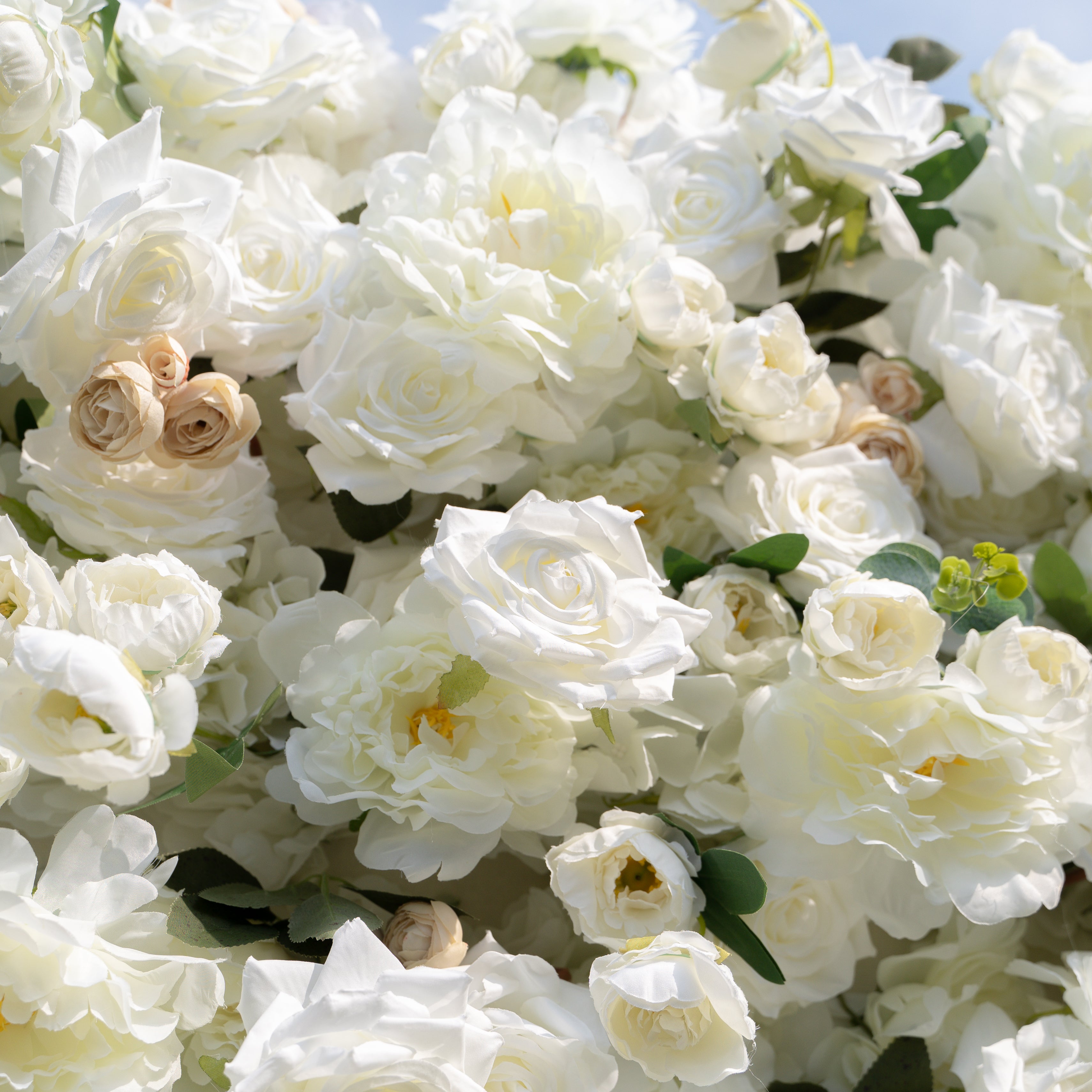 Marainne:5D Fabric Artificial rolling up curtain flower wall