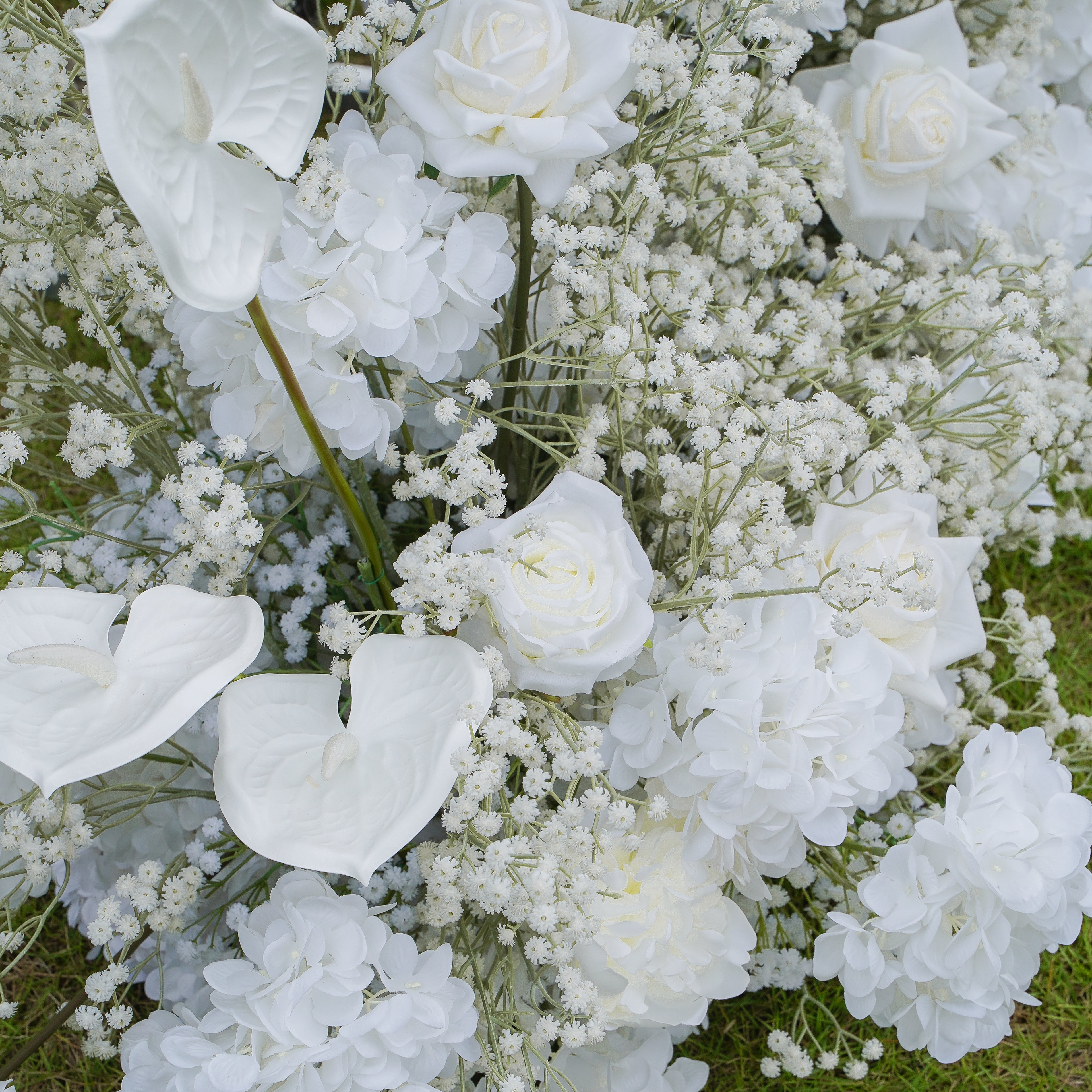 Maria:2023 New Wedding Party Background Floral Arch Decoration Including Frame -R891 Rose Morning