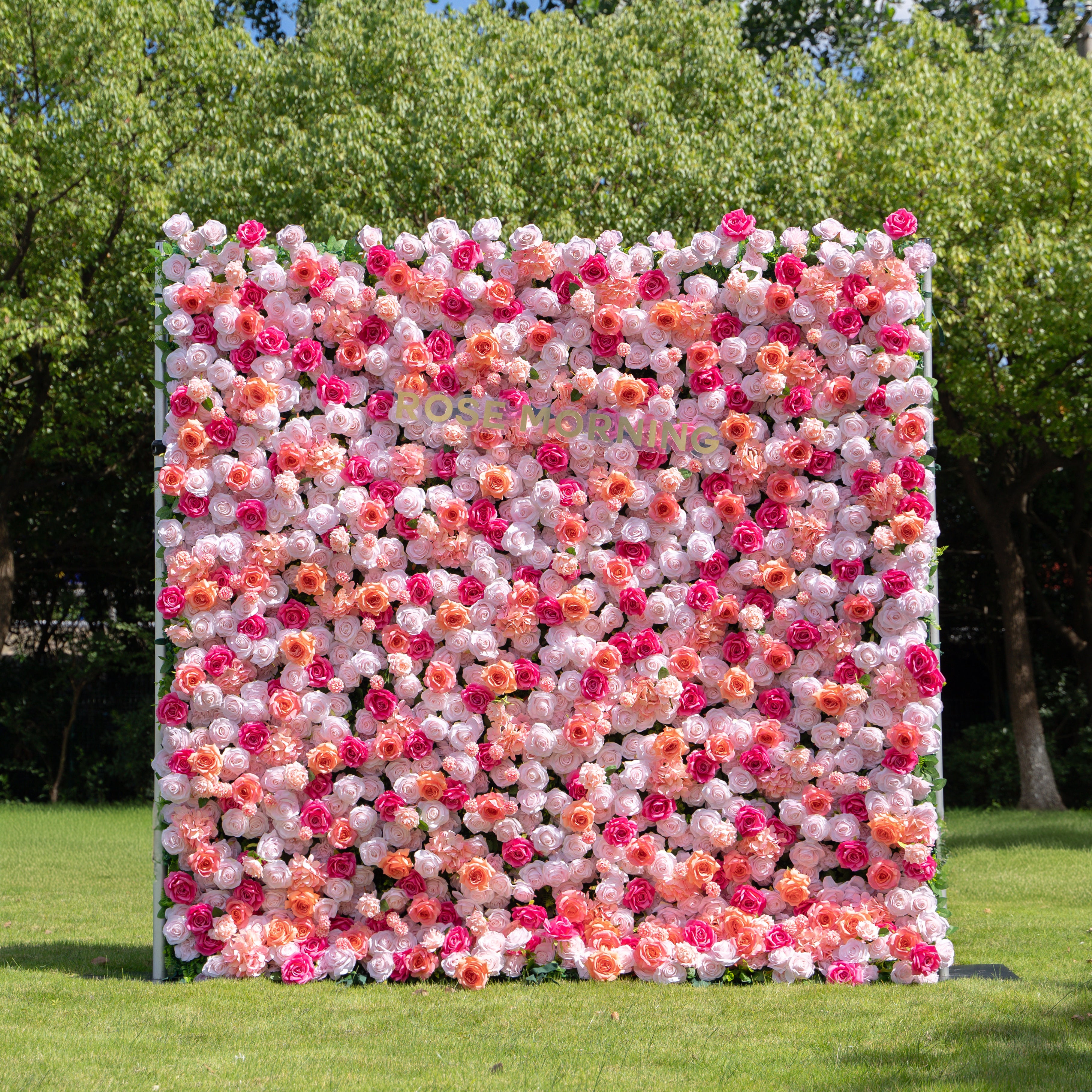 Mariposa:4D Fabric Artificial rolling up curtain flower wall