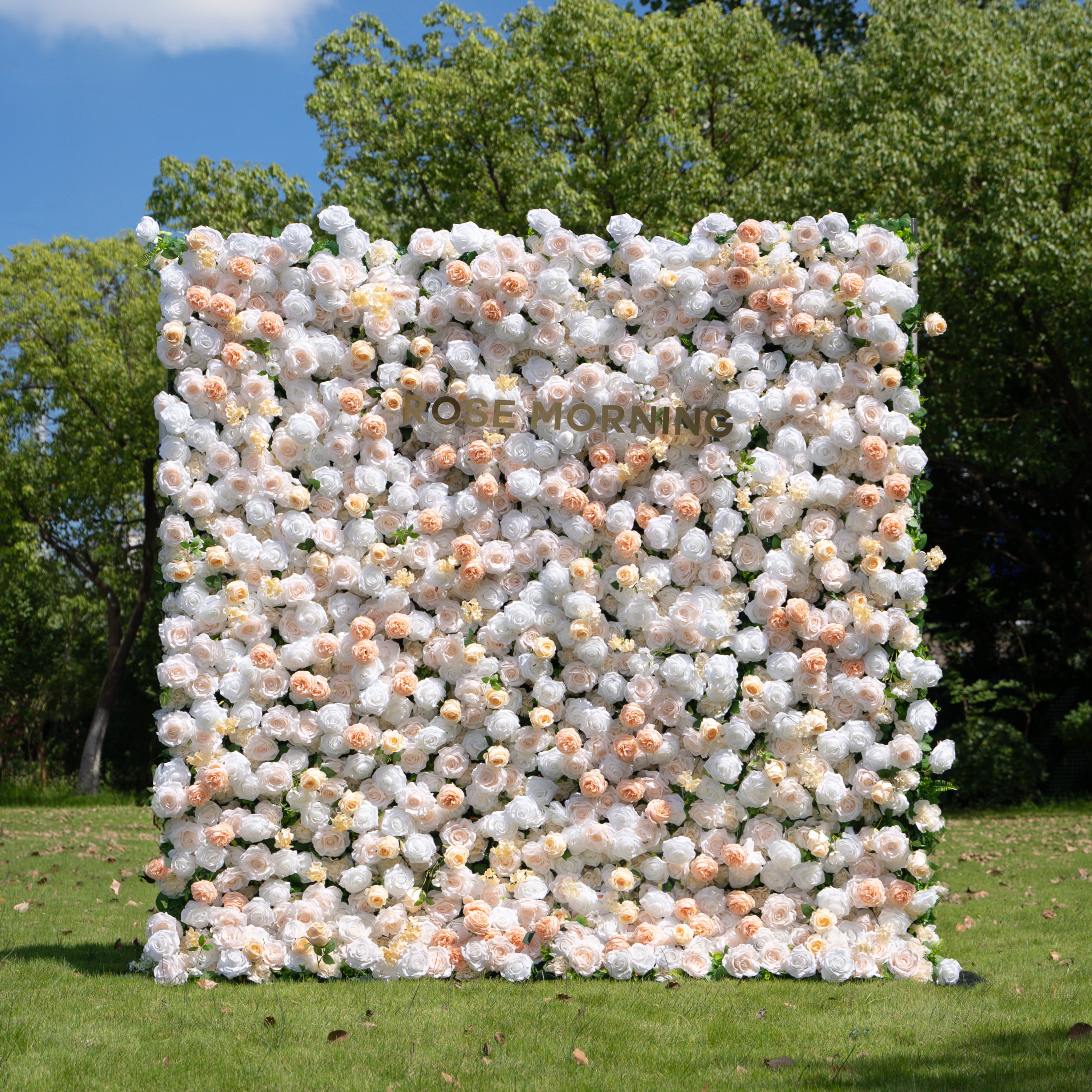 Marissa:3D Fabric Artificial rolling up curtain flower wall