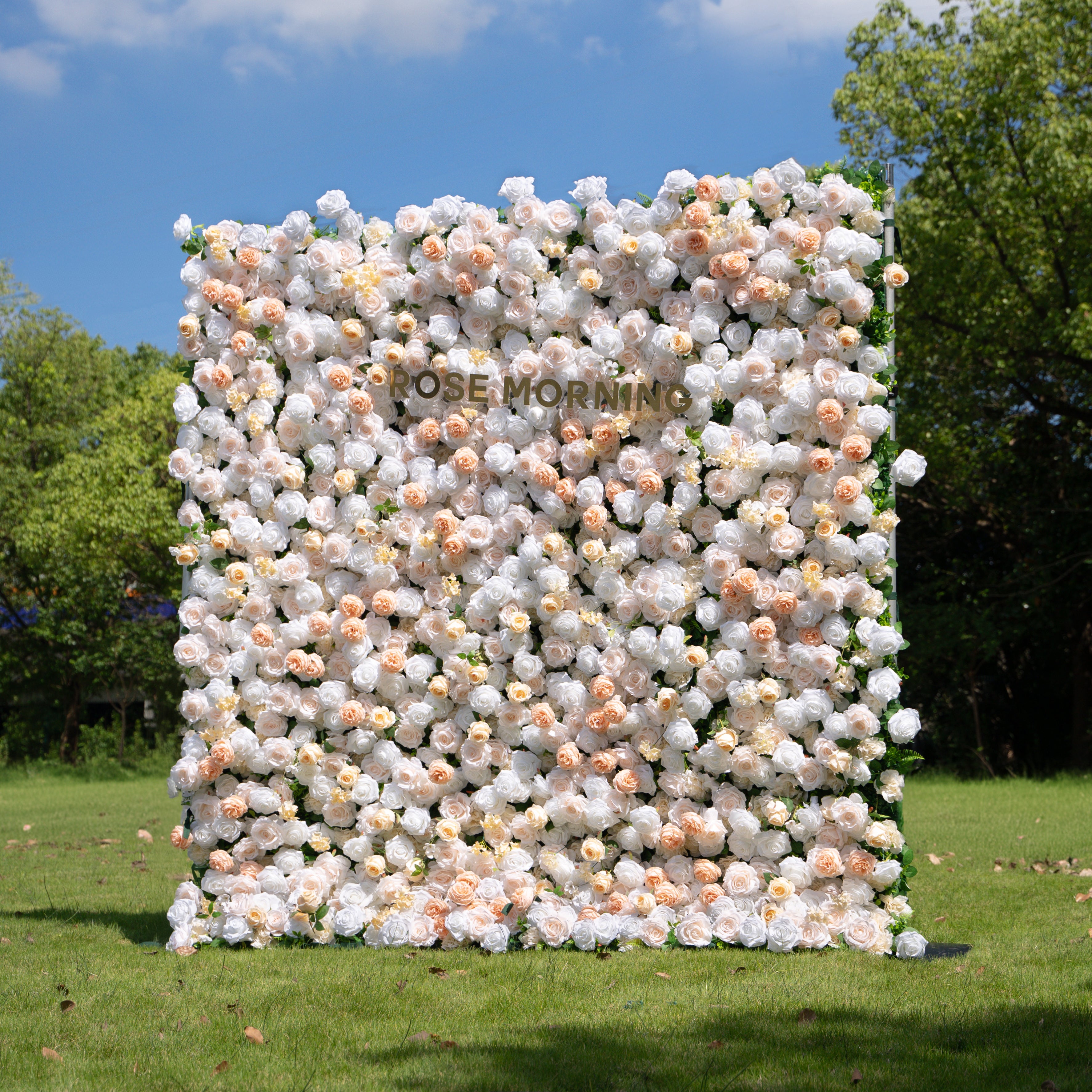 Marissa:3D Fabric Artificial rolling up curtain flower wall