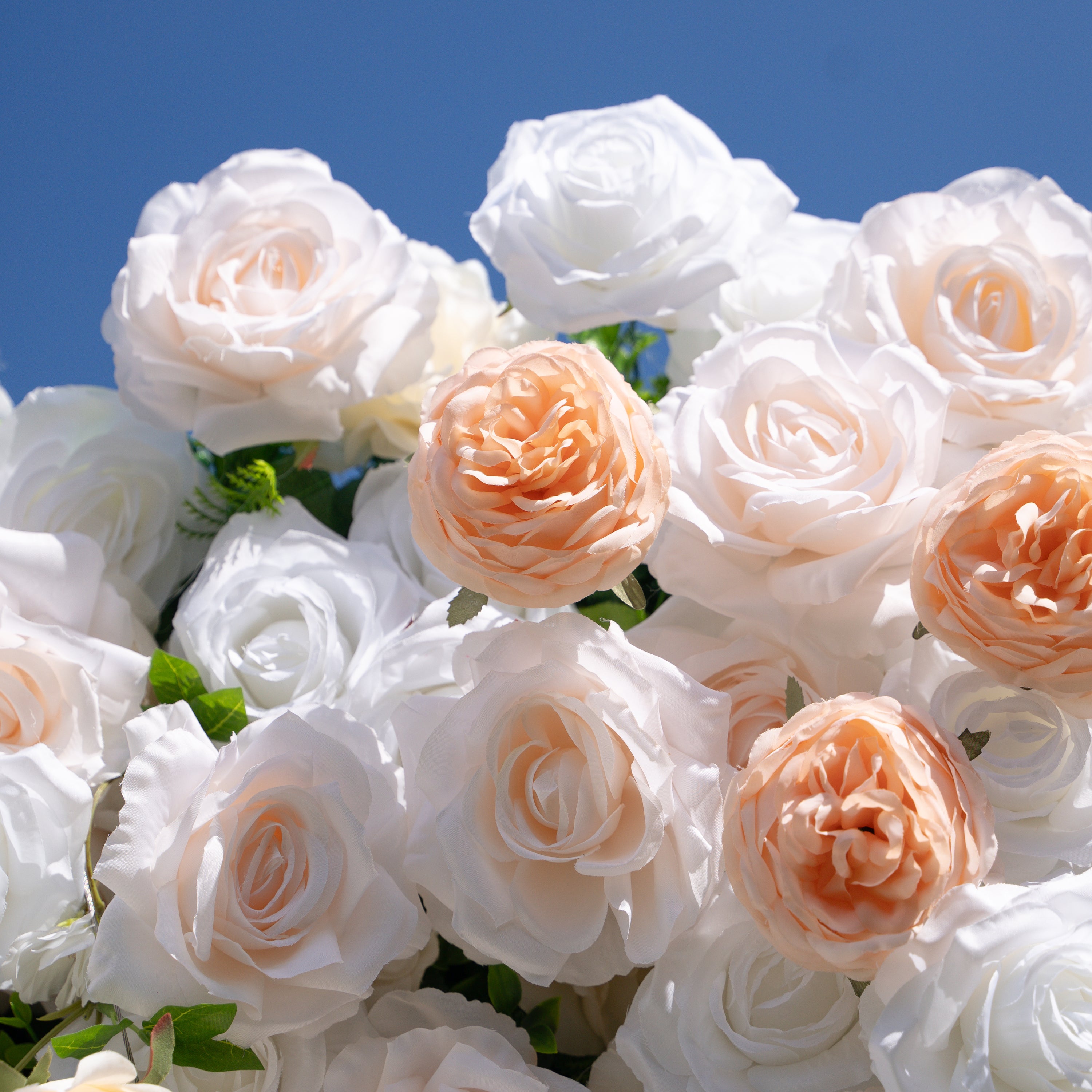 Marissa:3D Fabric Artificial rolling up curtain flower wall