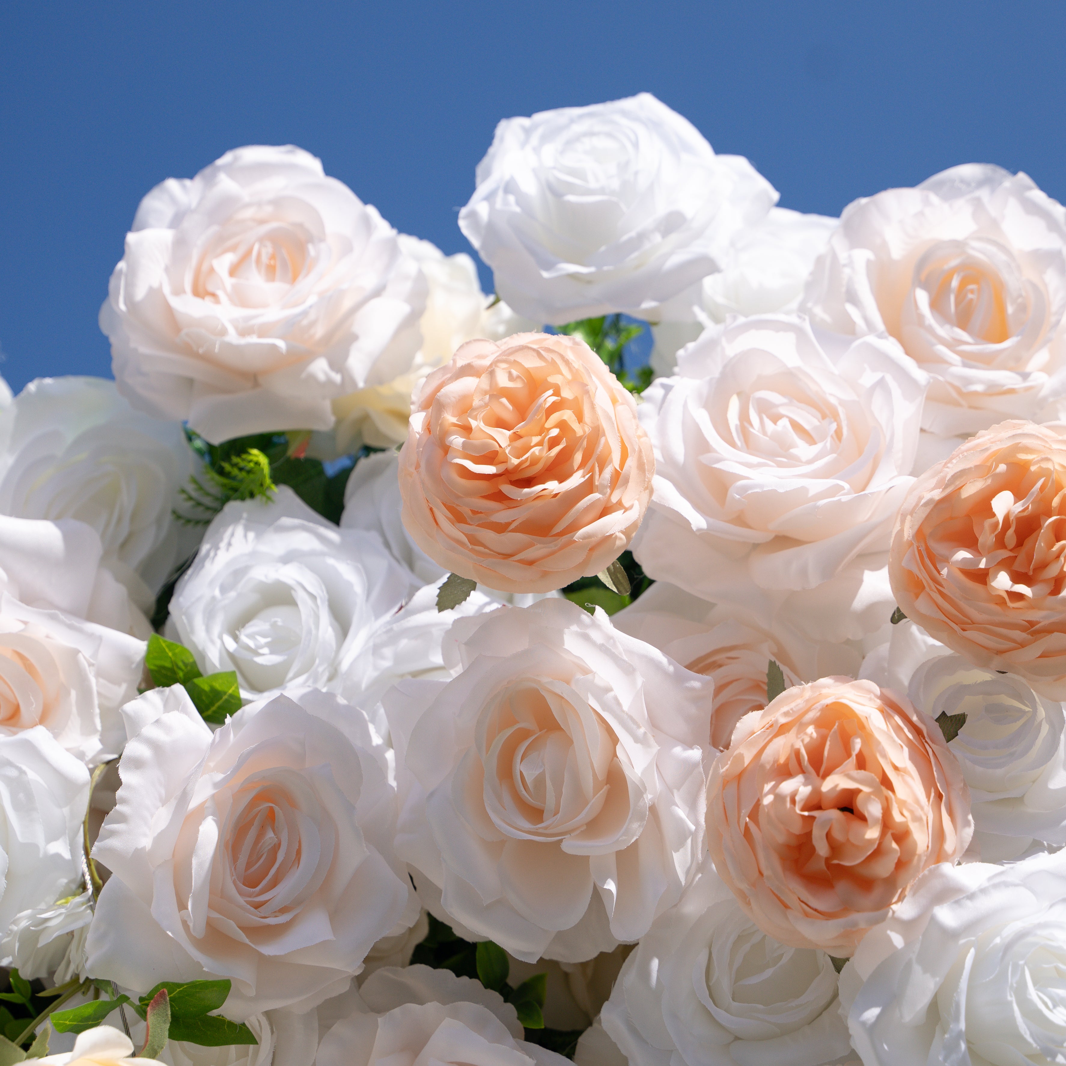 Marissa:3D Fabric Artificial rolling up curtain flower wall