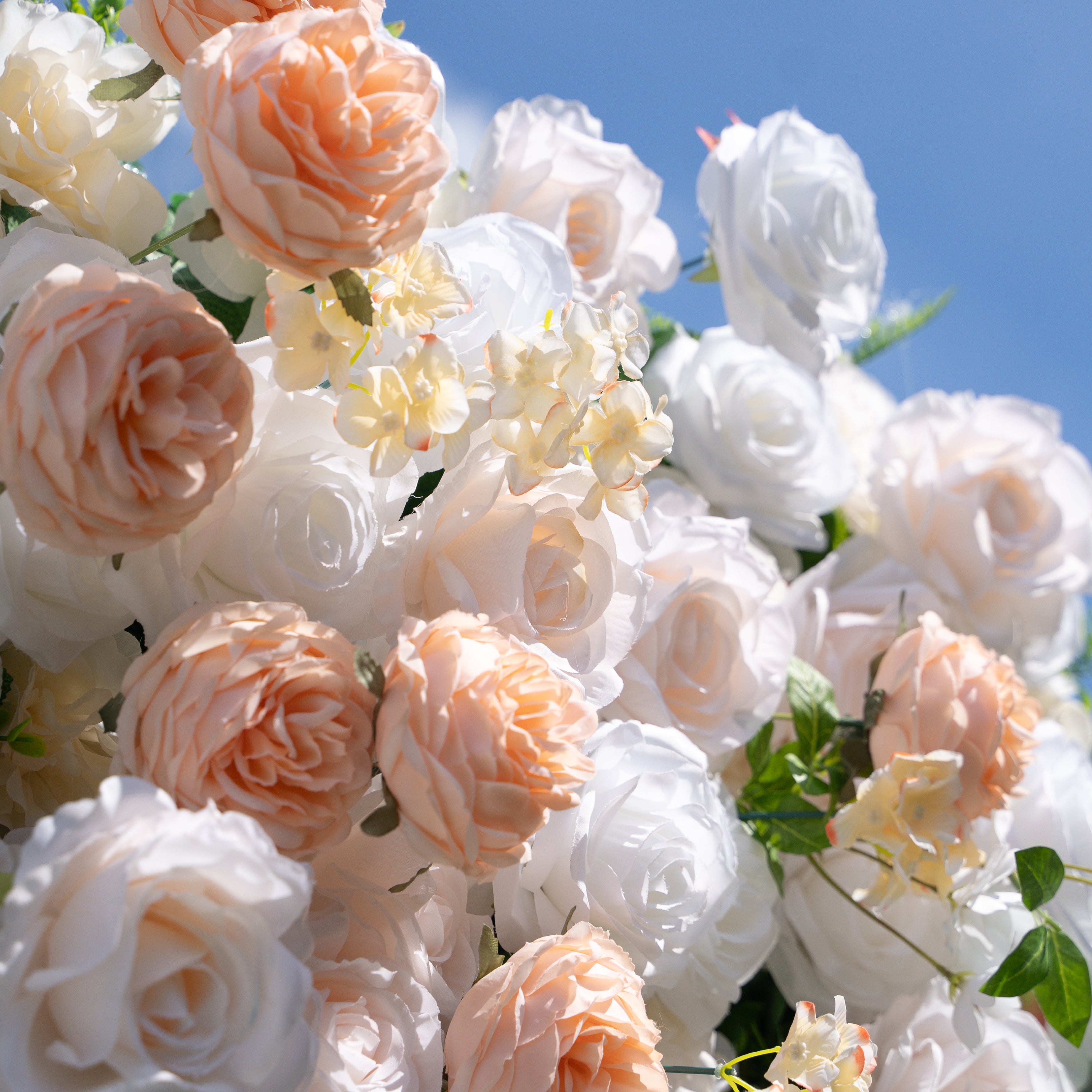 Marissa:3D Fabric Artificial rolling up curtain flower wall