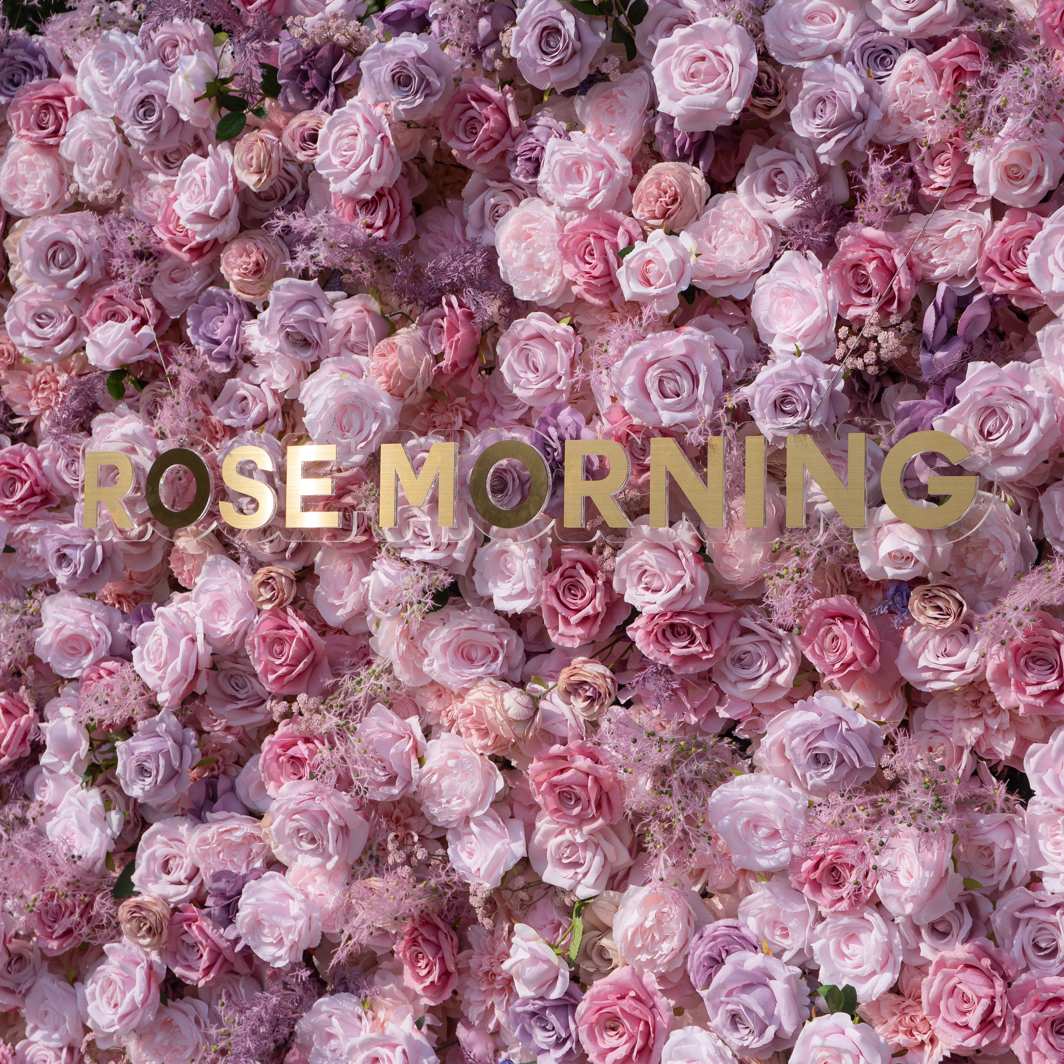 Matteo: 5D Lavender & Blush Pink Silk Rose Flower Wall Roll-Up Fabric Backdrop for Elegant Weddings & Events