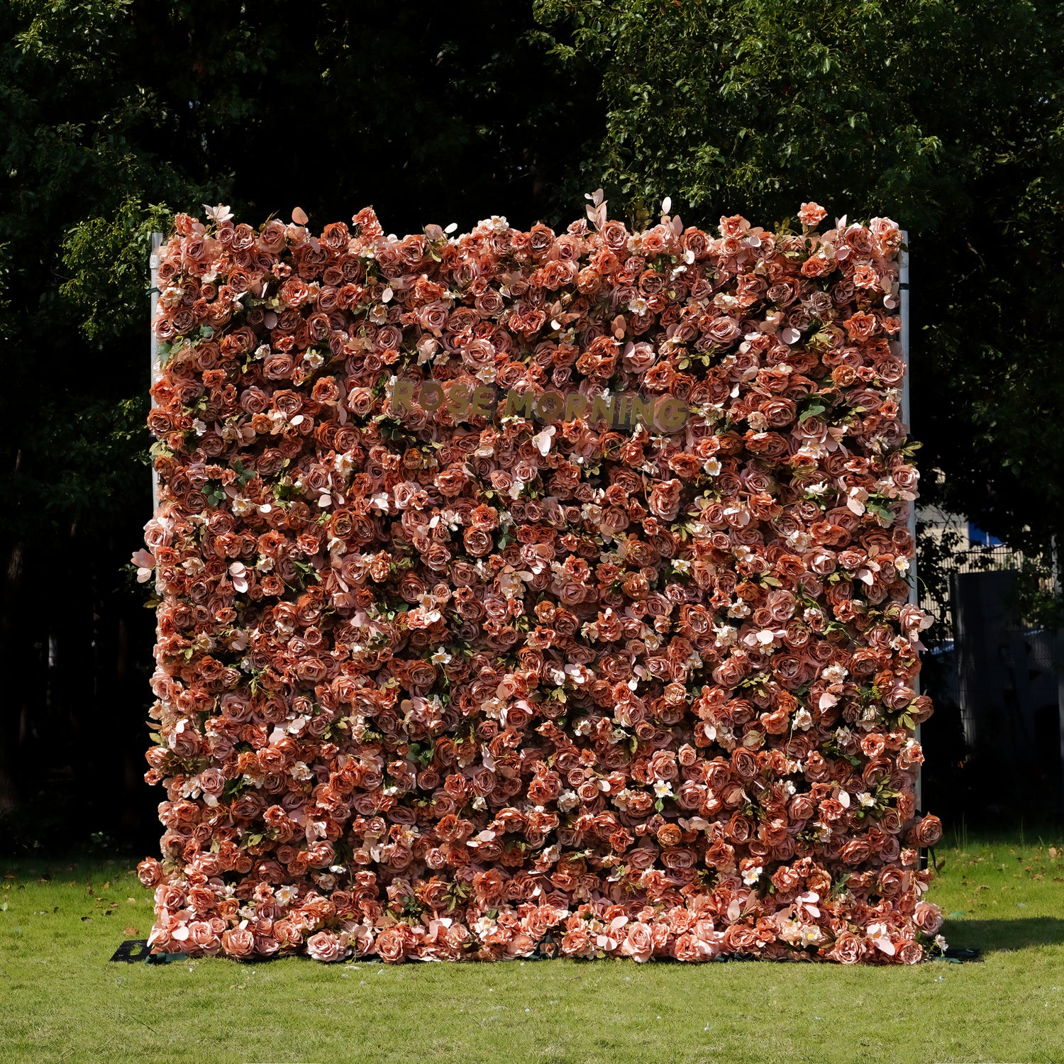 Maven 5D Fabric Artificial rolling up curtain flower wall Rose Morning