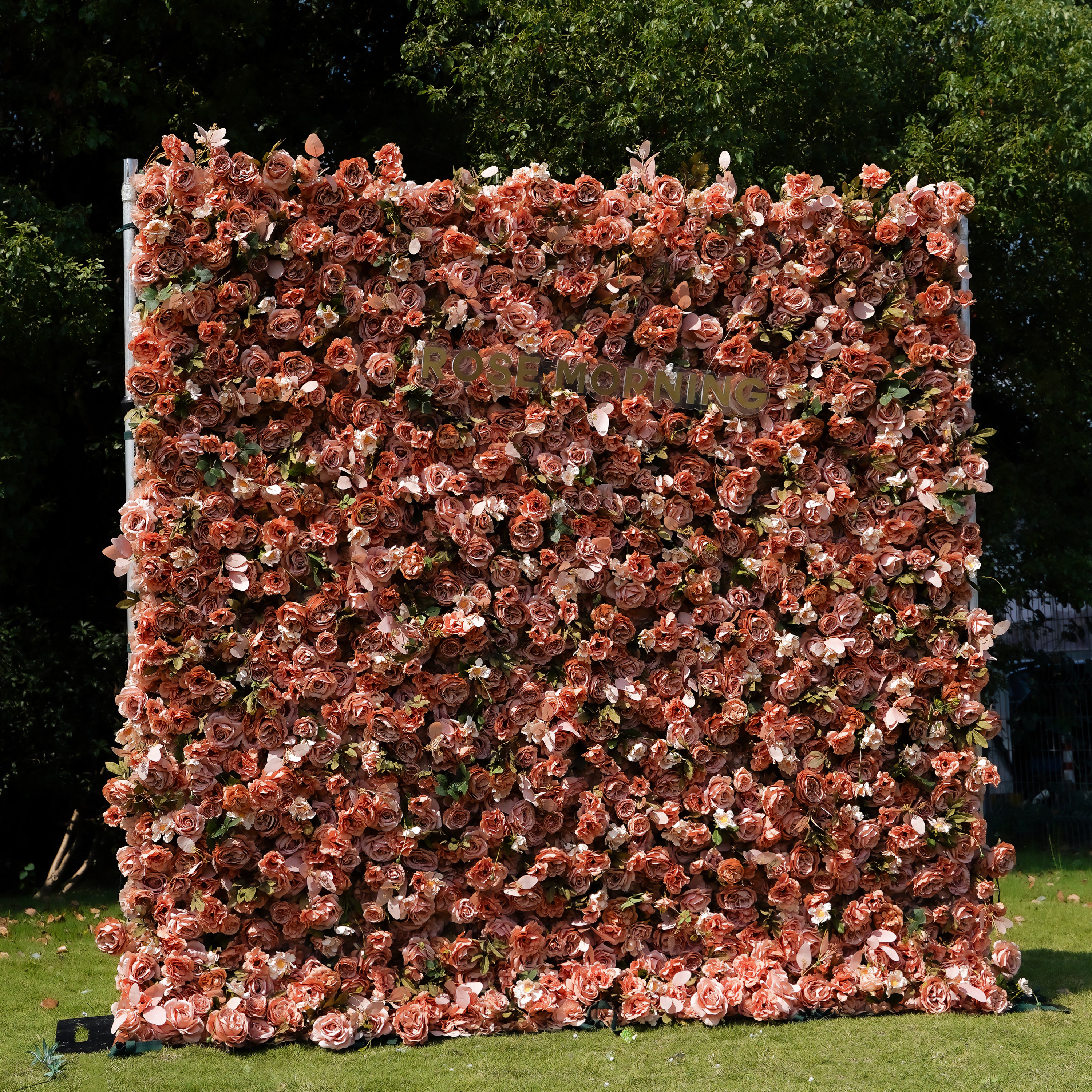 Maven 5D Fabric Artificial rolling up curtain flower wall Rose Morning