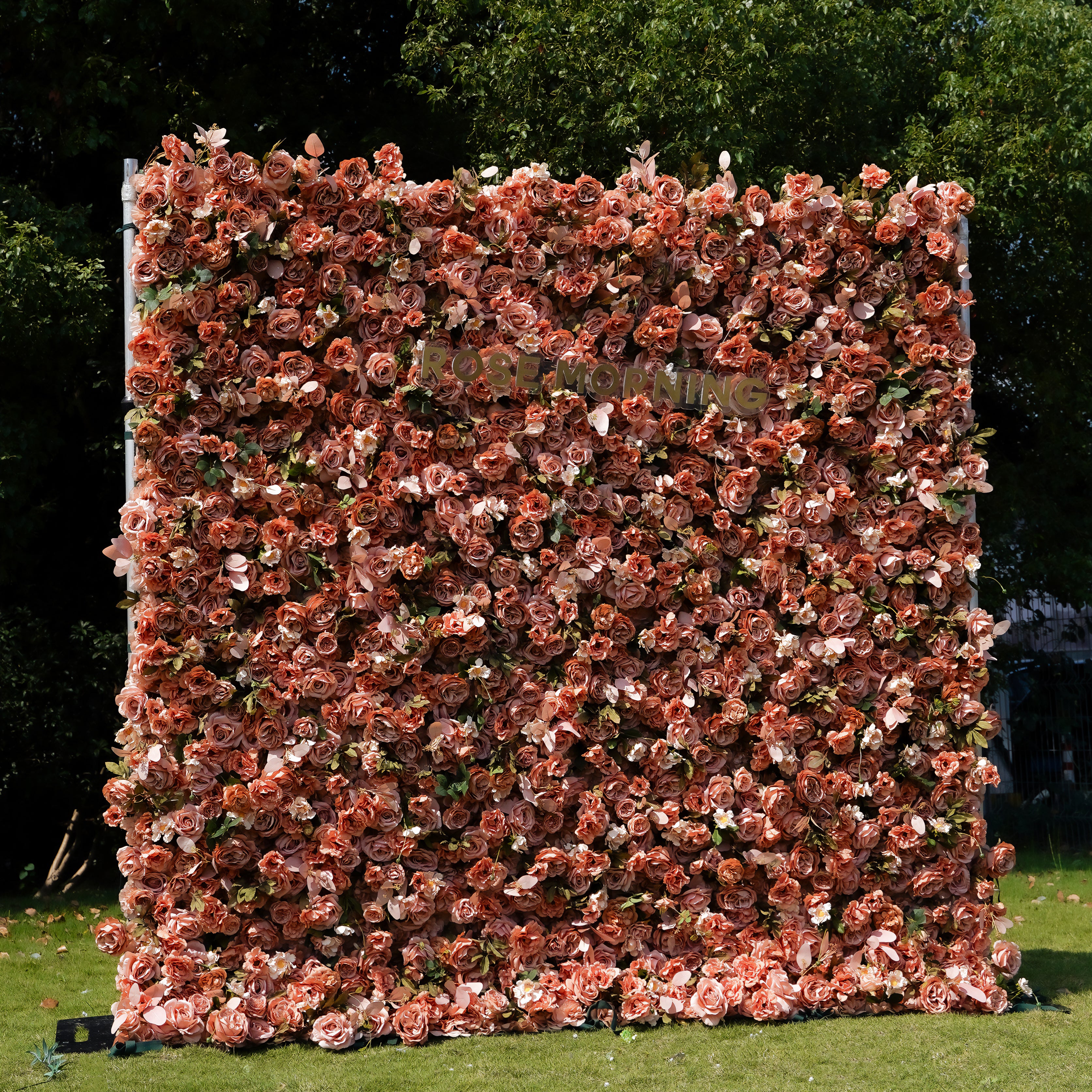Maven 5D Fabric Artificial rolling up curtain flower wall Rose Morning