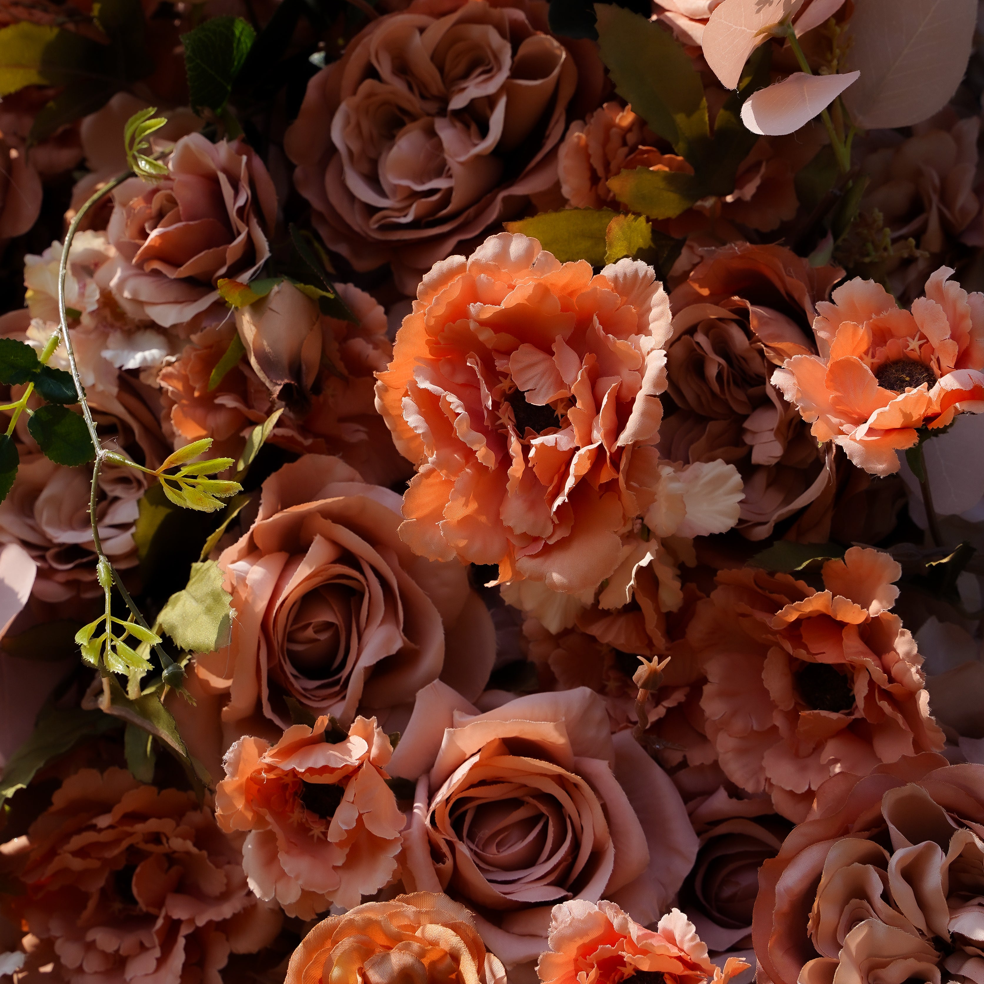 Maven 5D Fabric Artificial rolling up curtain flower wall Rose Morning