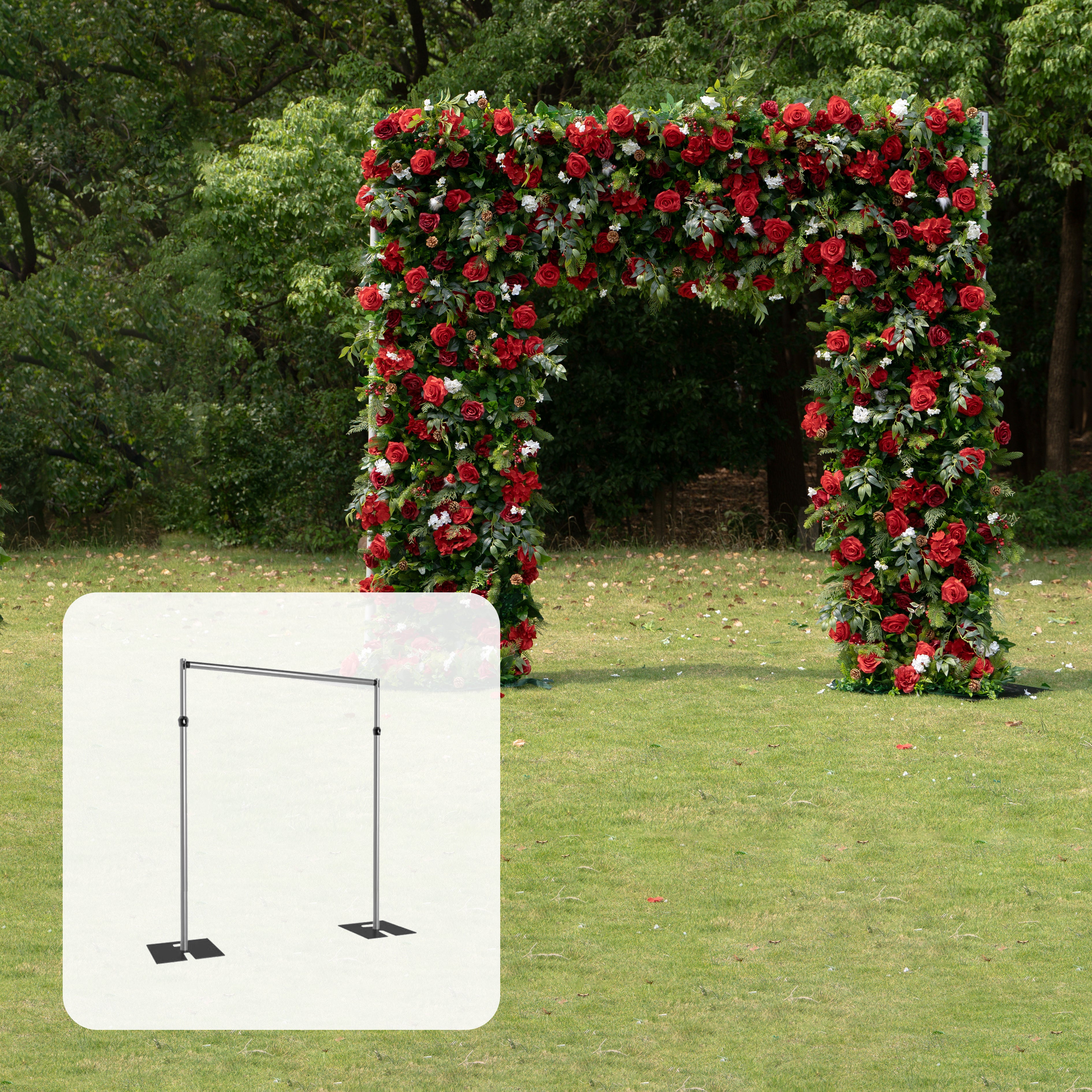 MC Arch :Christmas Party Background Floral Arch Decoration