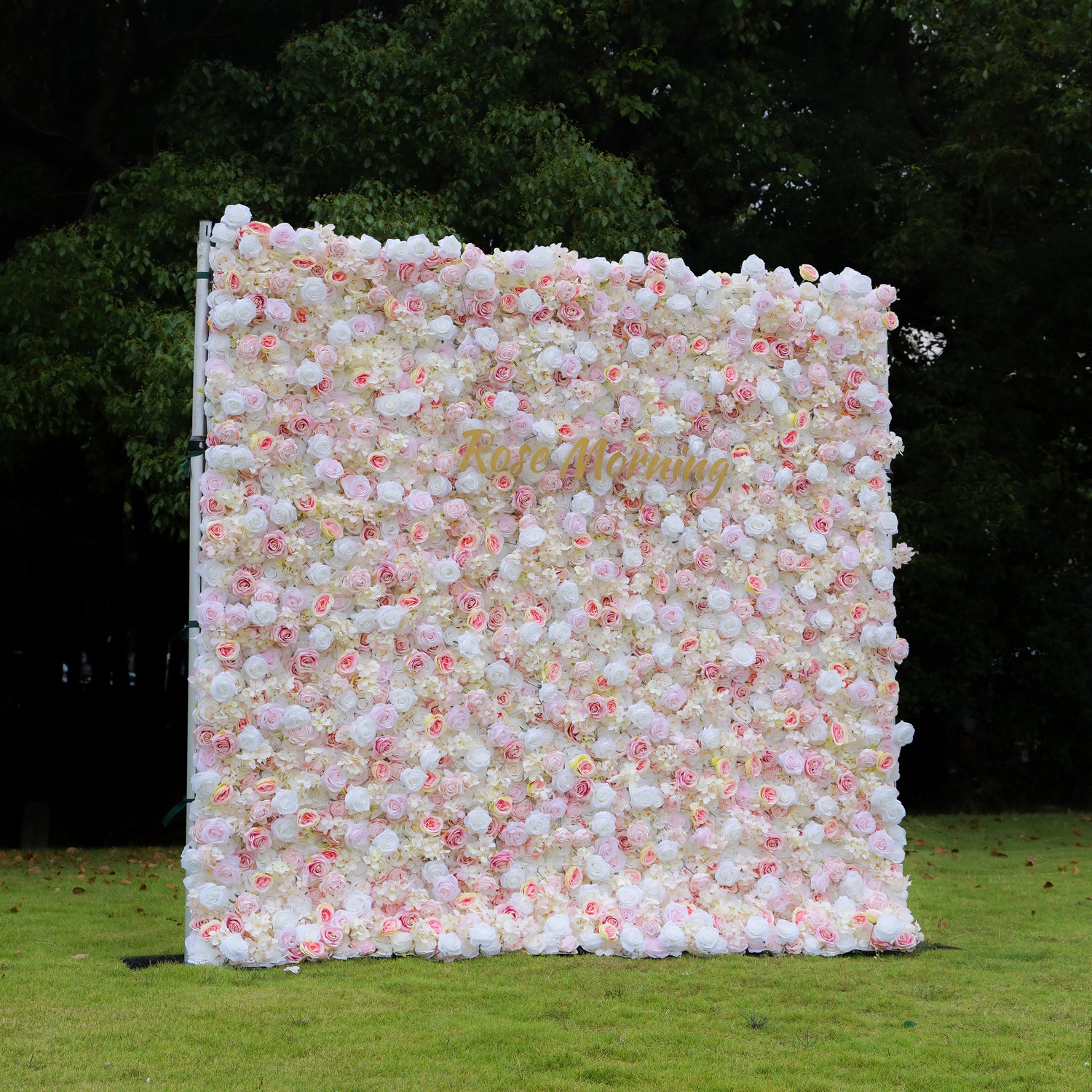 Rose Morning¡°The flower walls are made of artificial flowers in various colors, layered at different levels to create a lush, elegant and natural look. The exclusive zipper design and roll-up design make it easy to install and remove.¡±
