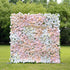 Melina:5D Fabric Artificial rolling up curtain flower wall (Ready to ship) Rose Morning