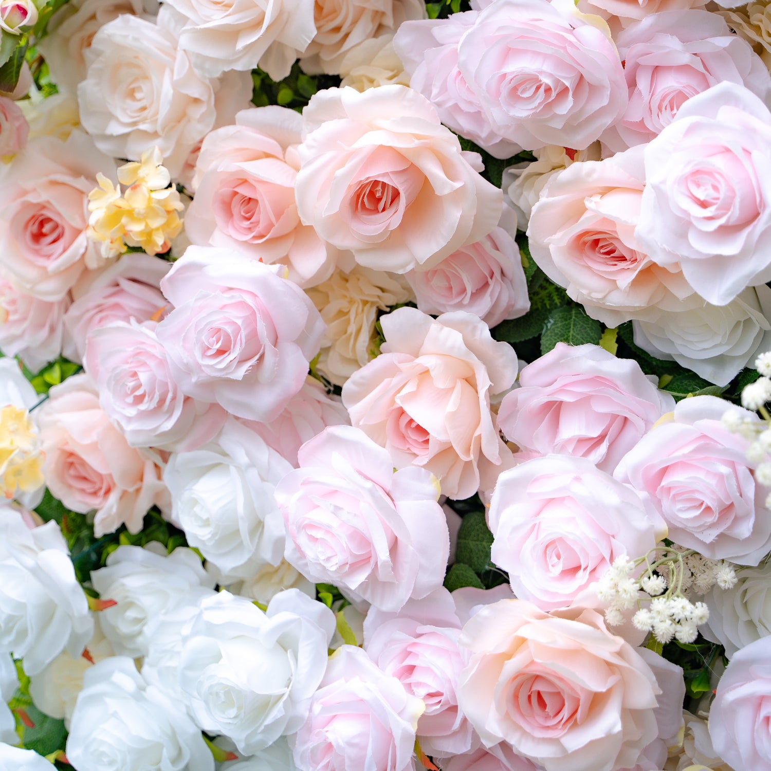 Melina:5D Fabric Artificial rolling up curtain flower wall (Ready to ship) Rose Morning