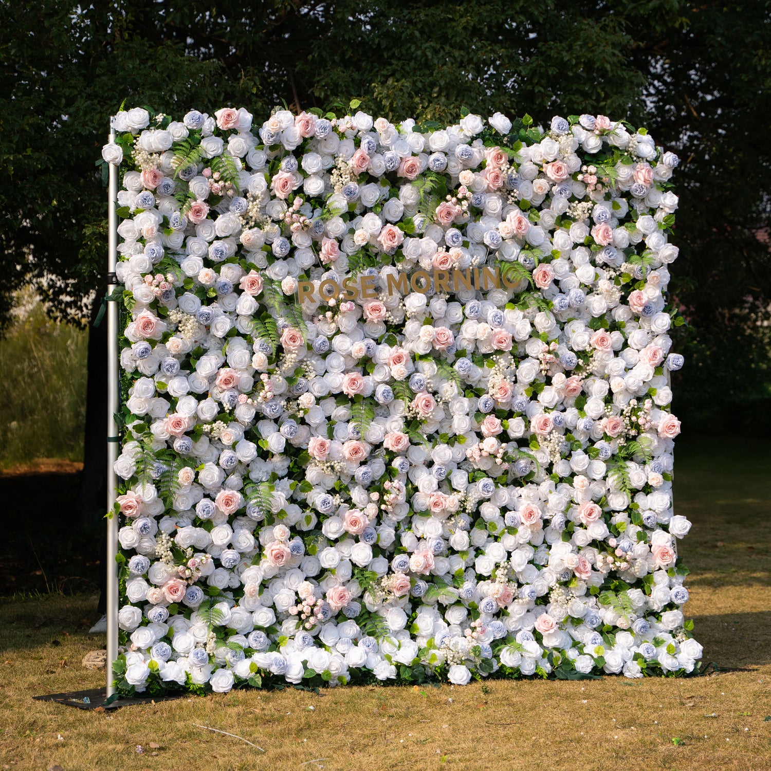 Melinda:5D Fabric Artificial rolling up curtain flower wall