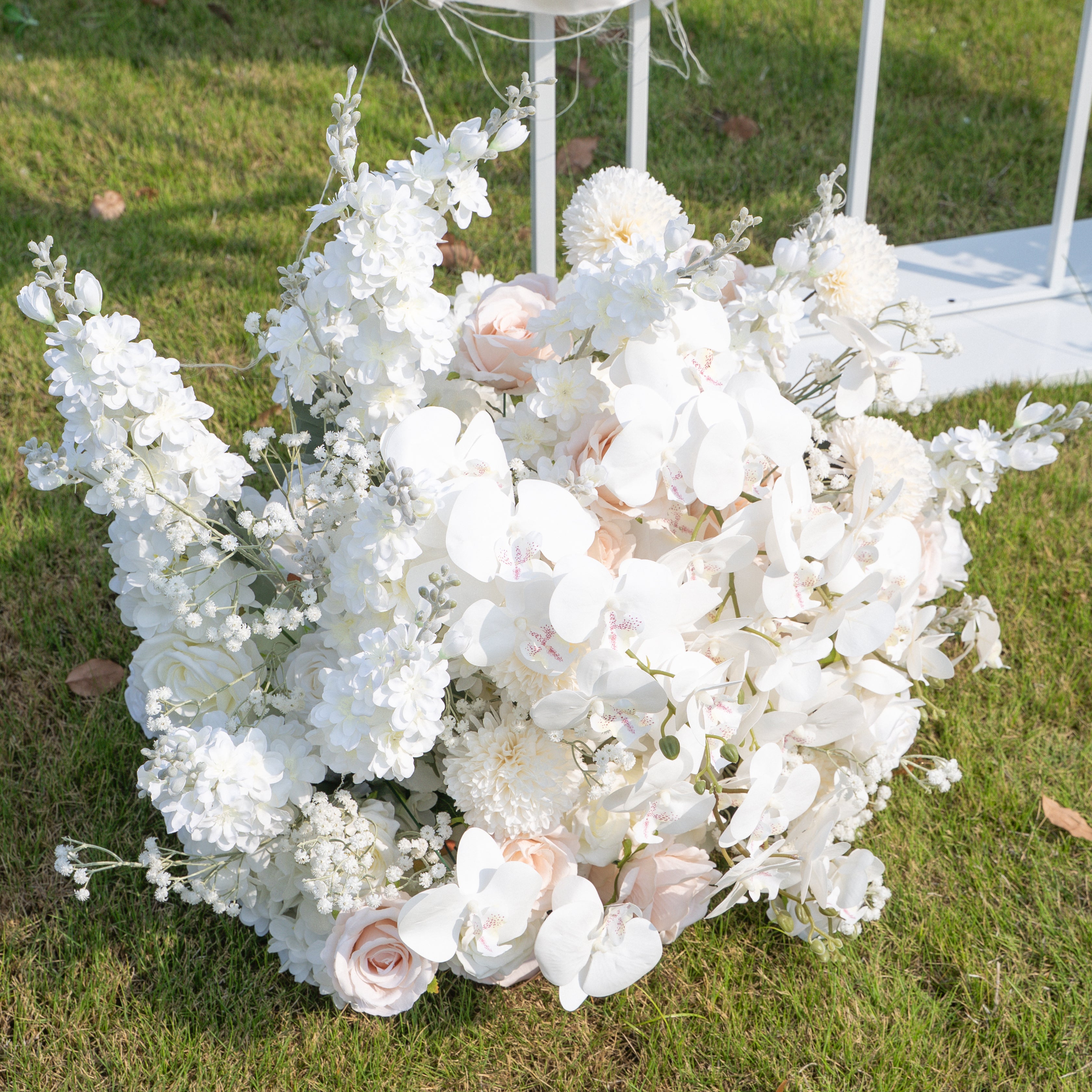 Ribbon:Wedding Party Background Floral Arch Decoration (Including Frame)