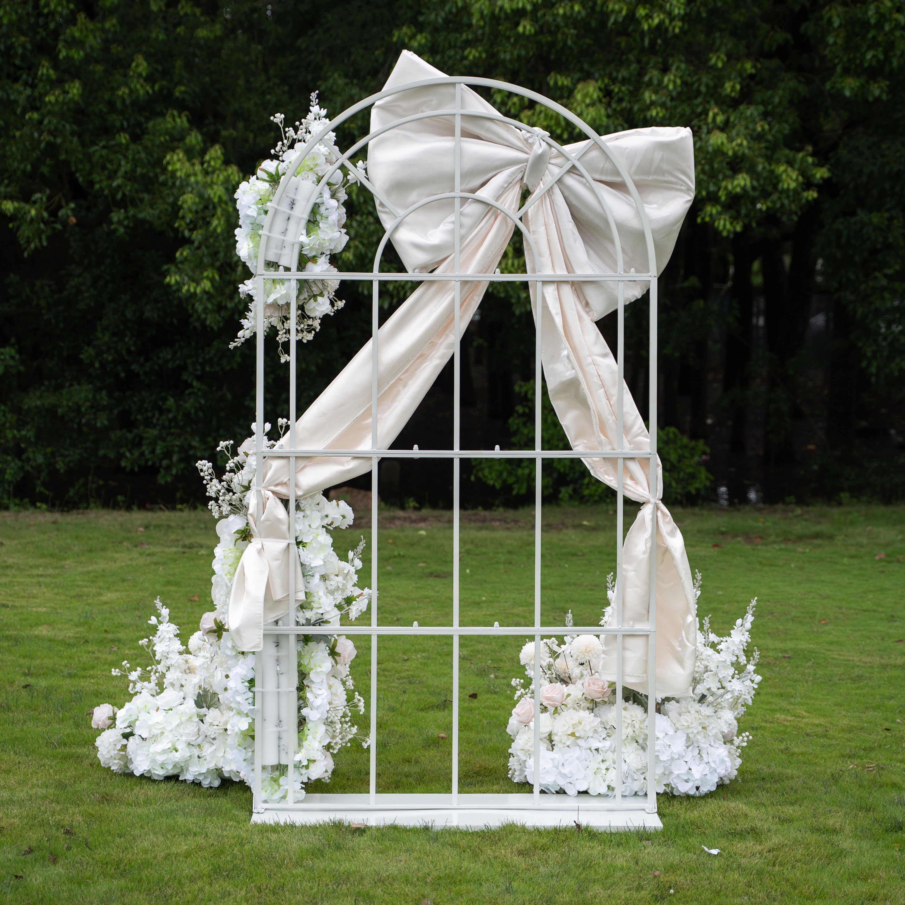 Ribbon:Wedding Party Background Floral Arch Decoration (Including Frame)