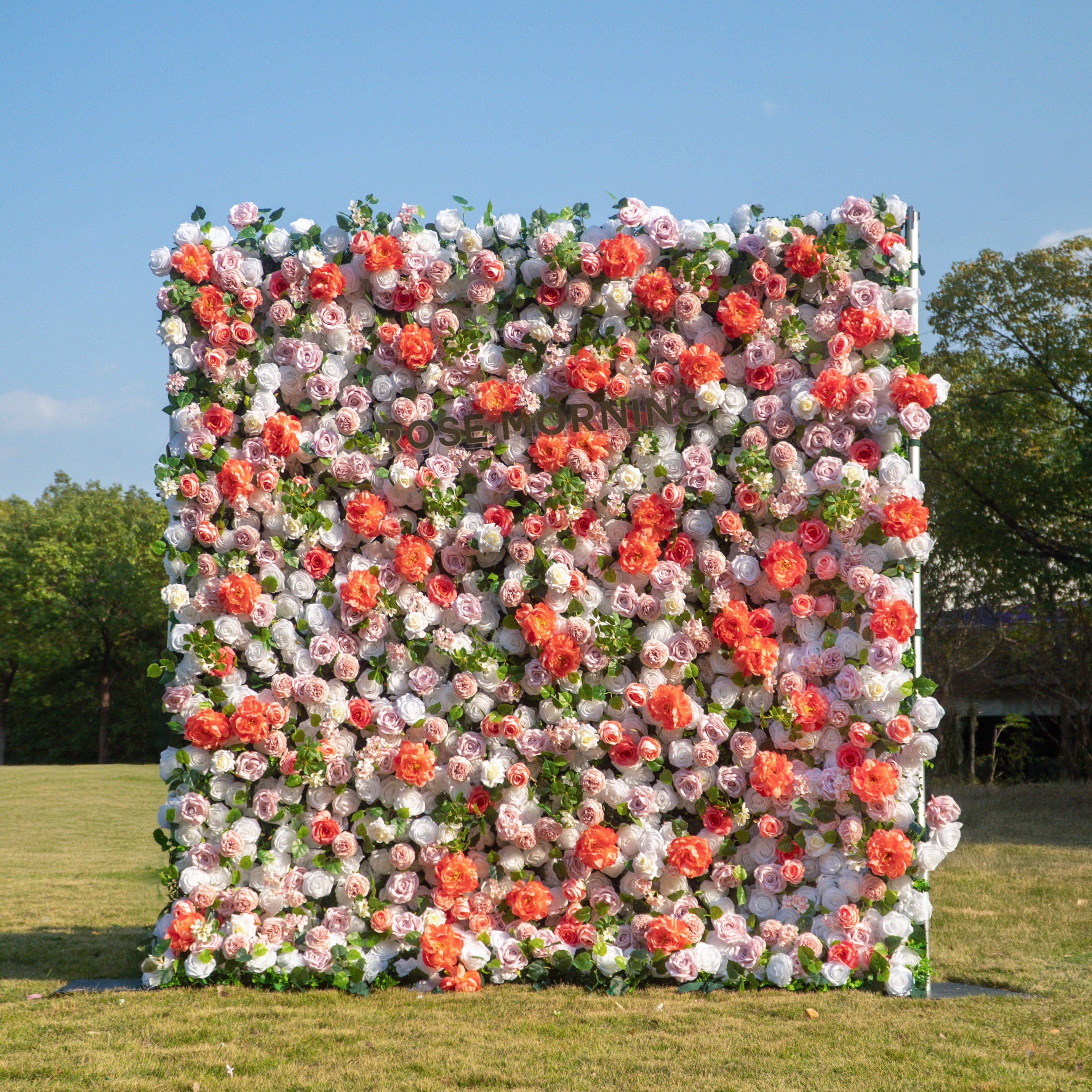 Meow:5D Fabric Artificial rolling up curtain flower wall