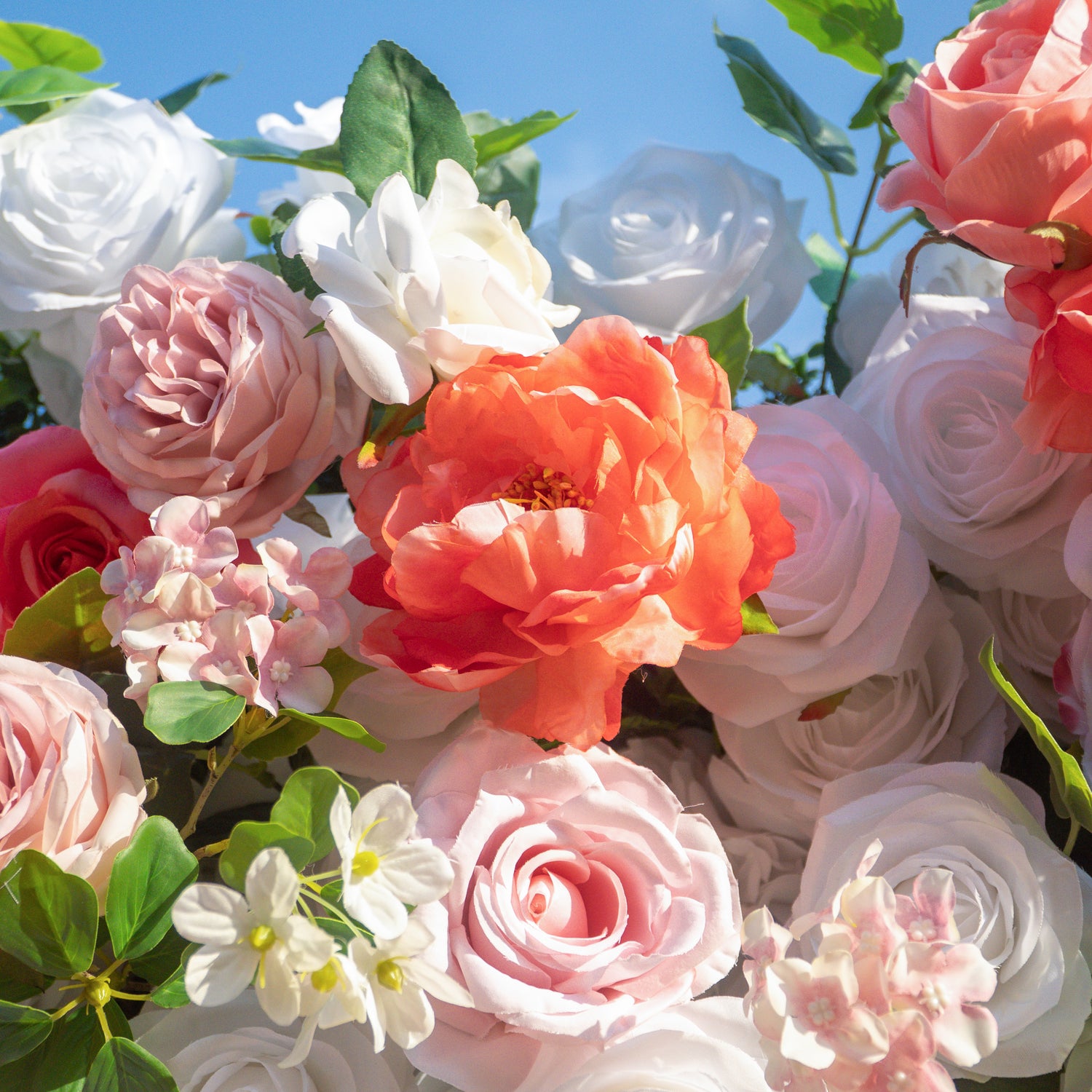 Meow:5D Fabric Artificial rolling up curtain flower wall