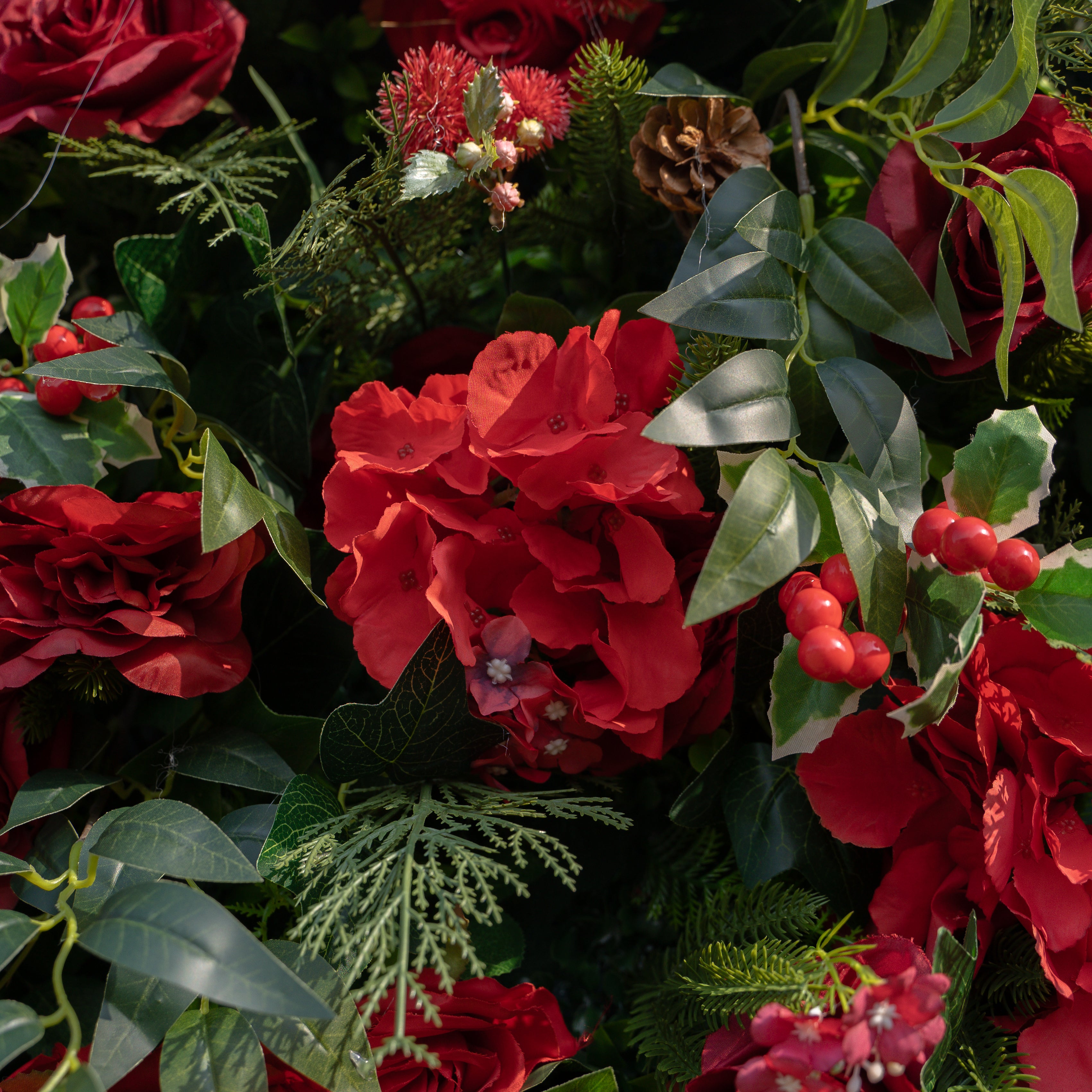 MC-1: Christmas Fabric Backdrop Artificial rolling up flower wall