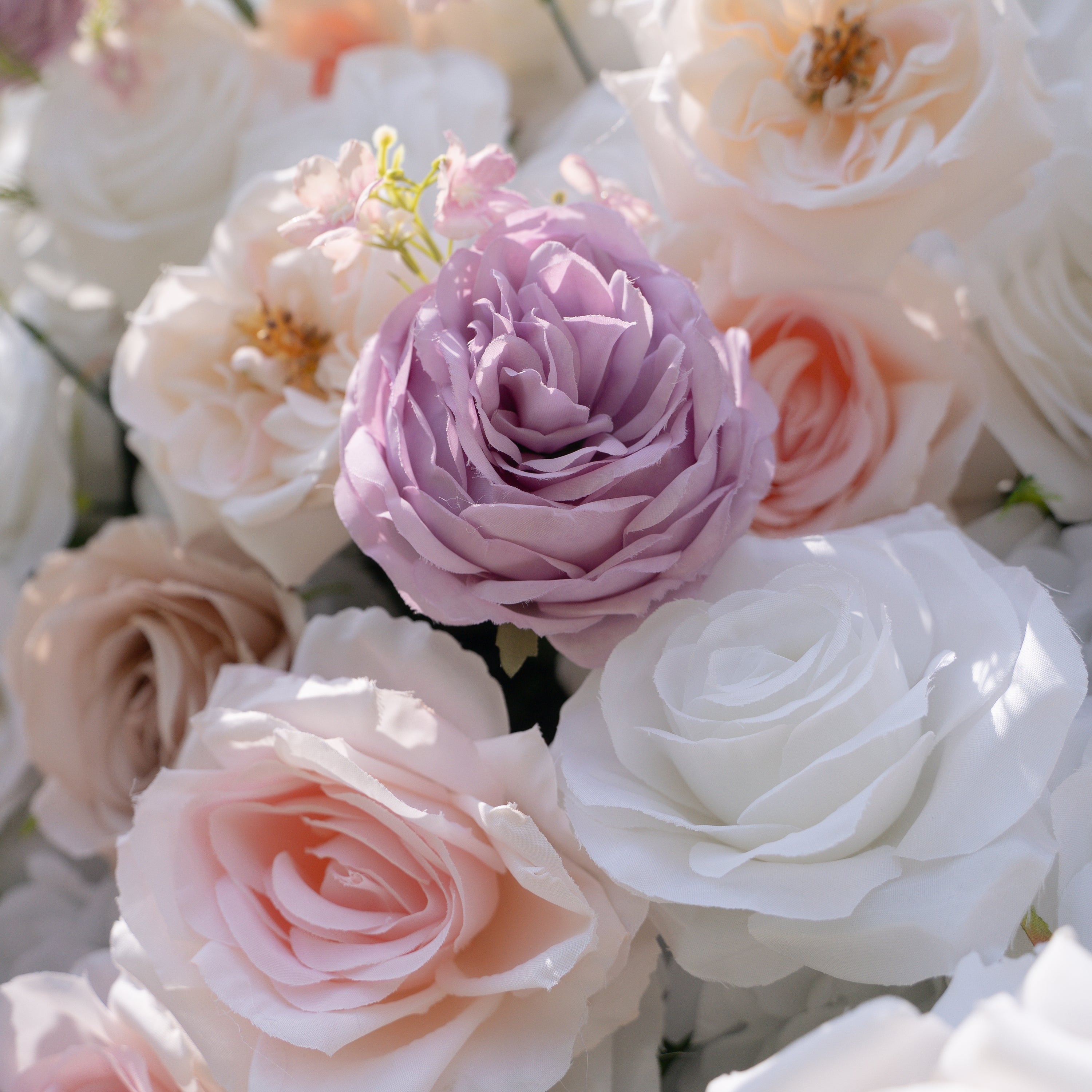Minnie:5D Fabric Artificial rolling up curtain flower wall (Ready to ship) Rose Morning