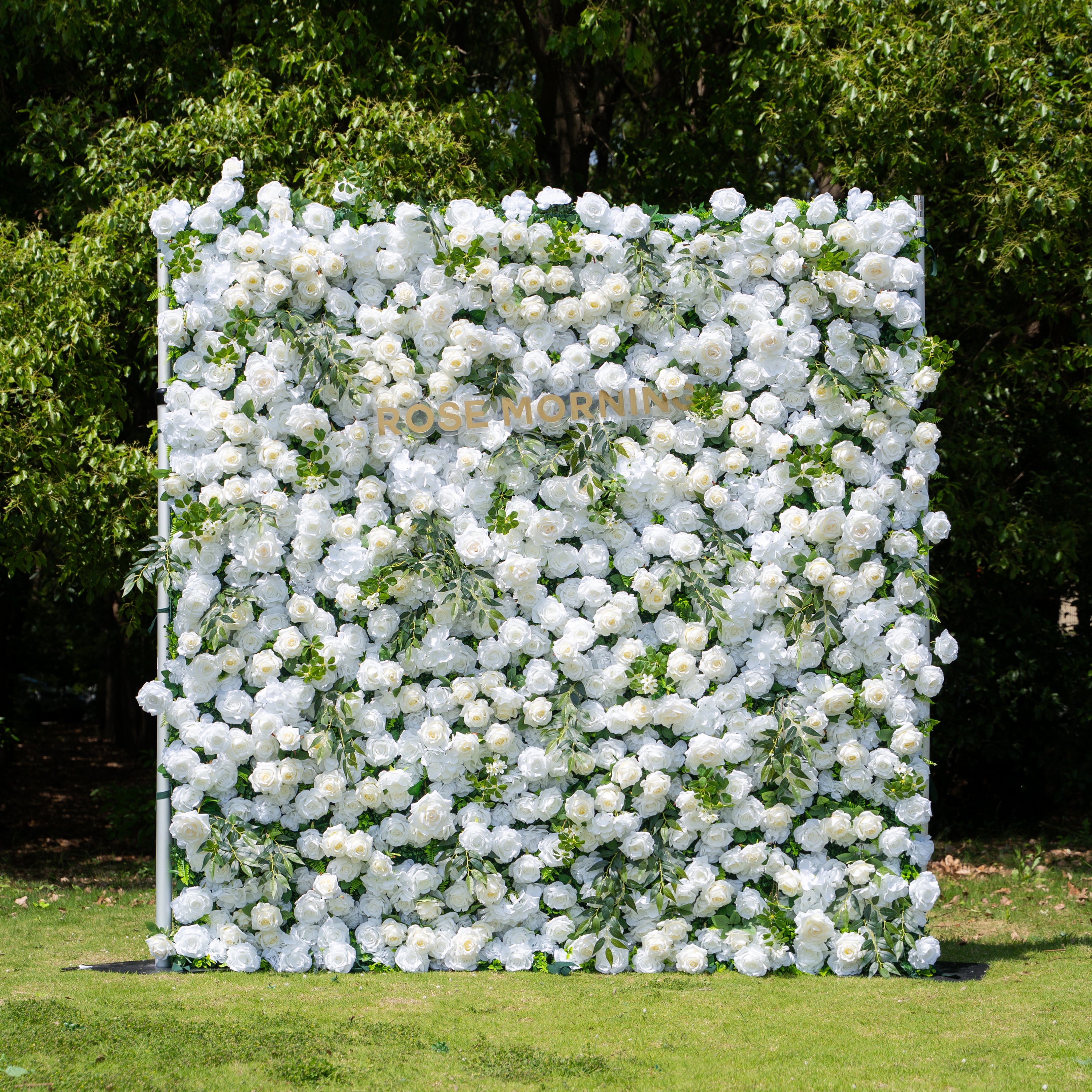 Moonlight:3D Fabric Artificial rolling up curtain flower wall