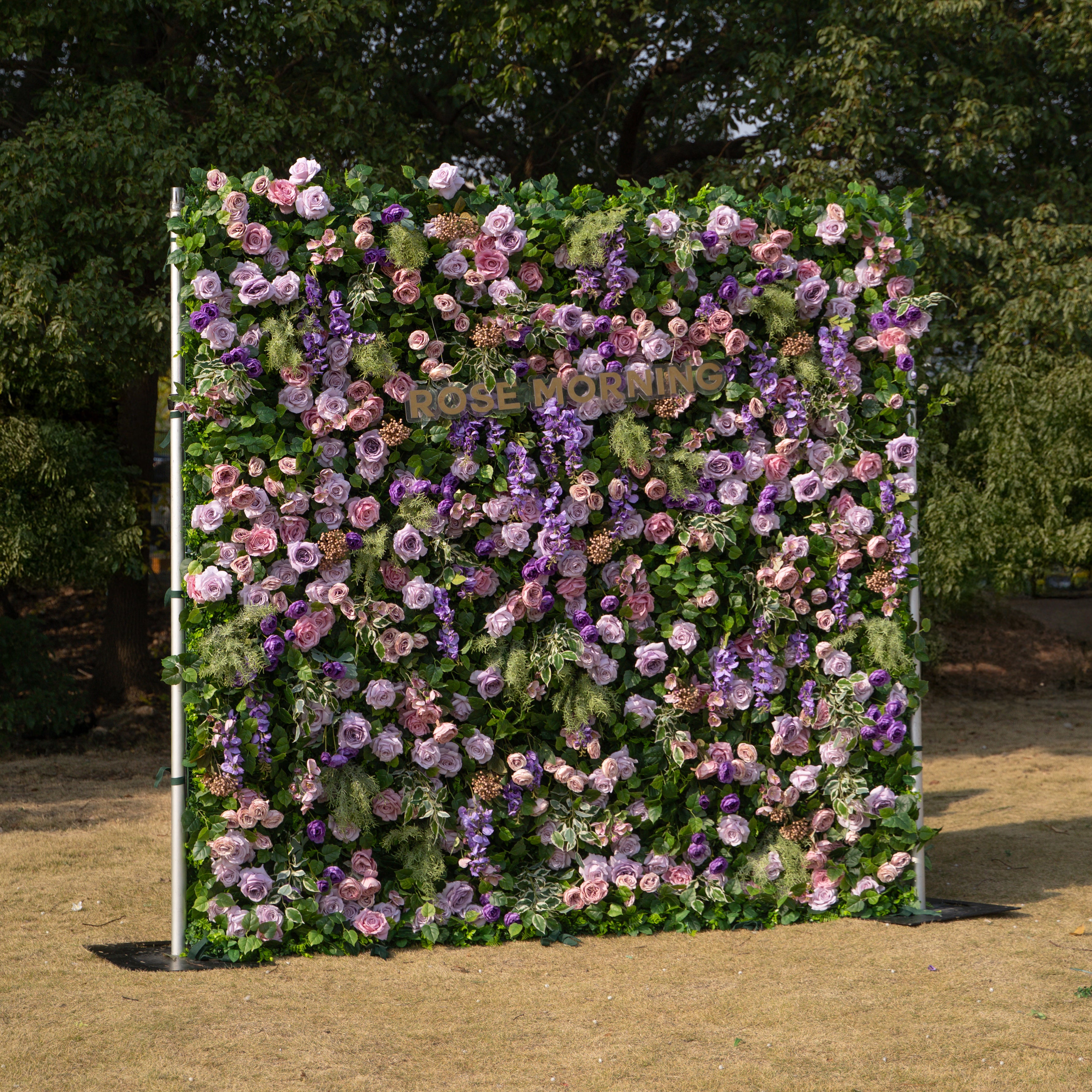 Morado:3D Fabric Artificial rolling up curtain flower wall