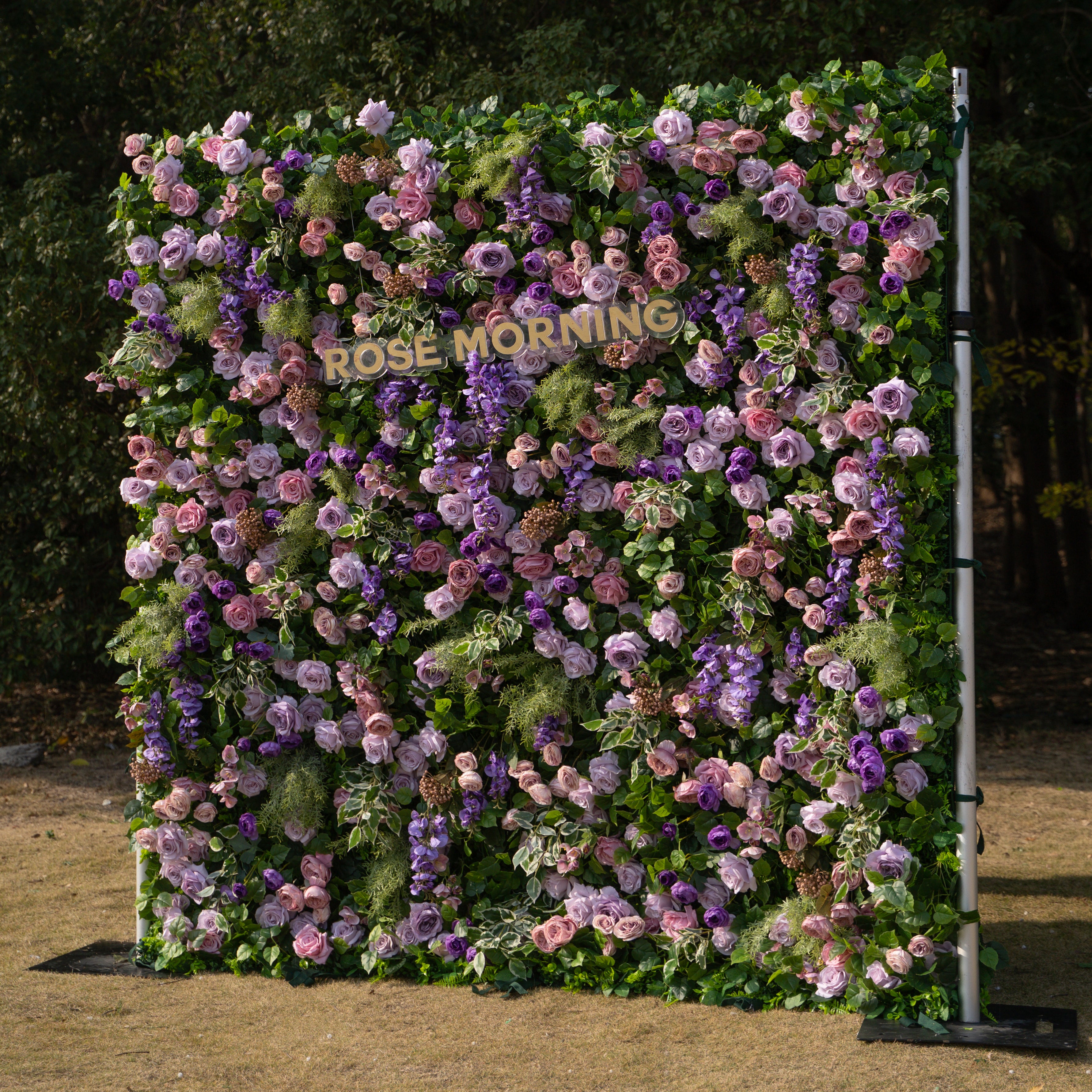 Morado:3D Fabric Artificial rolling up curtain flower wall