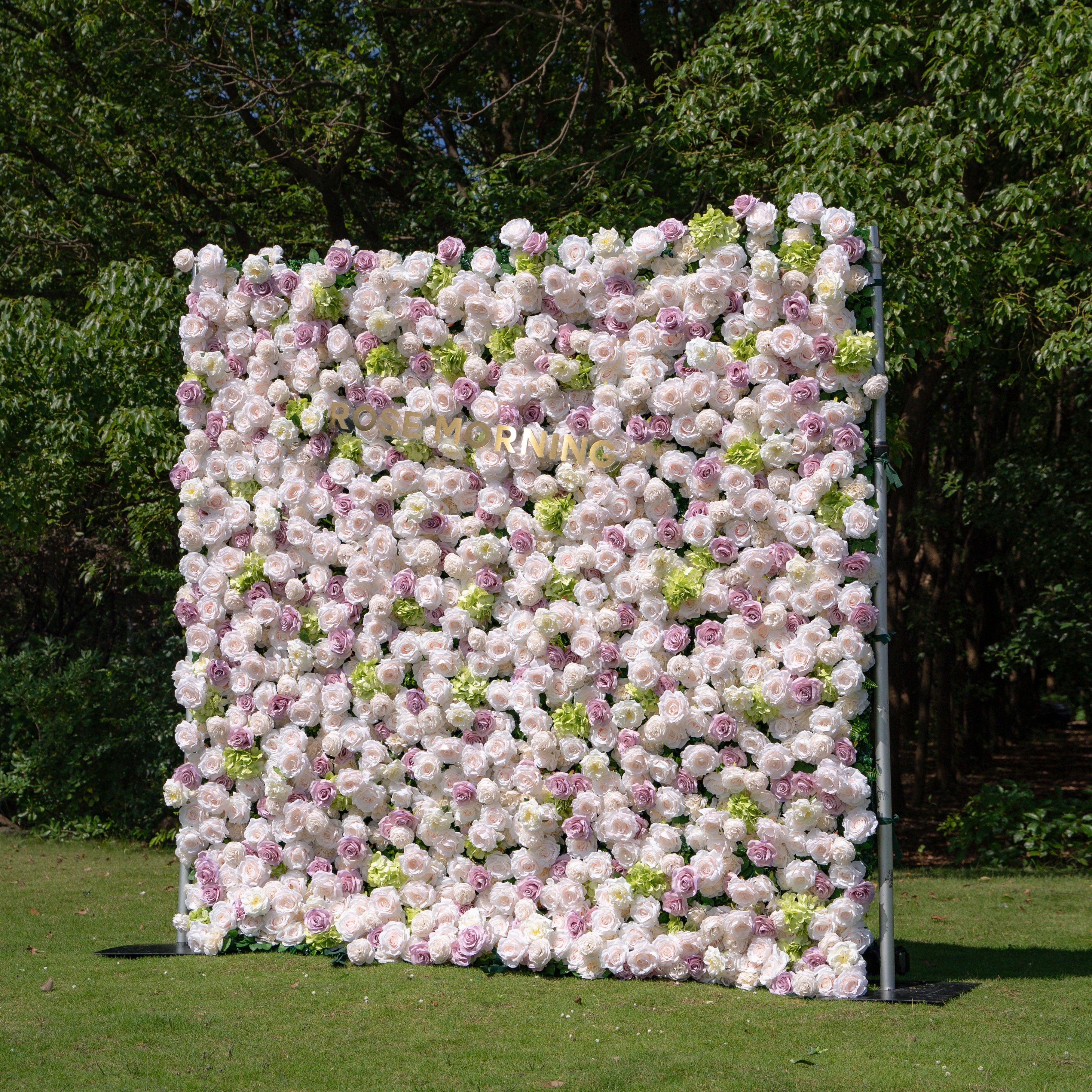 Nataly:5D Fabric Artificial rolling up curtain flower wall (Ready to ship) Rose Morning