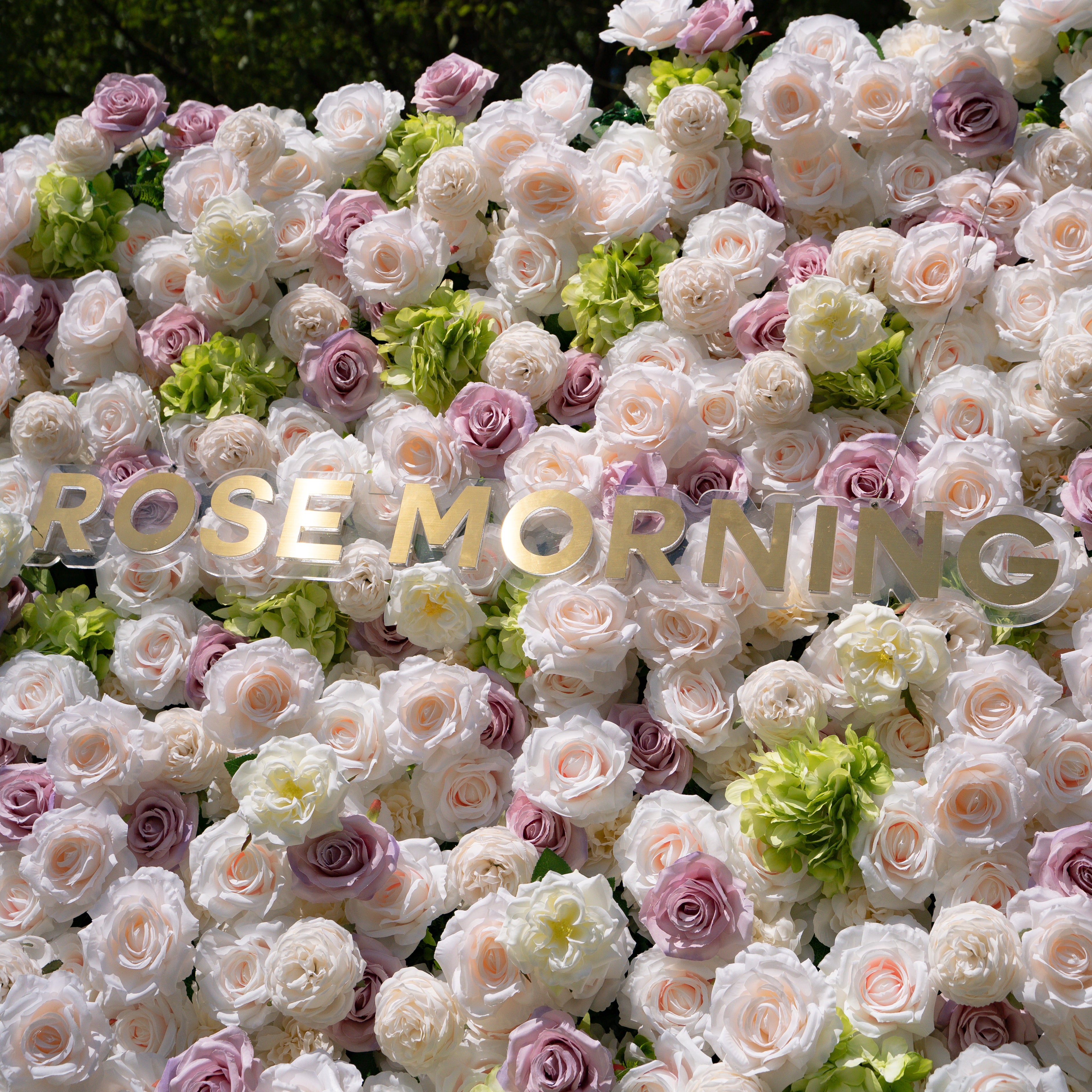 Nataly:5D Fabric Artificial rolling up curtain flower wall (Ready to ship) Rose Morning